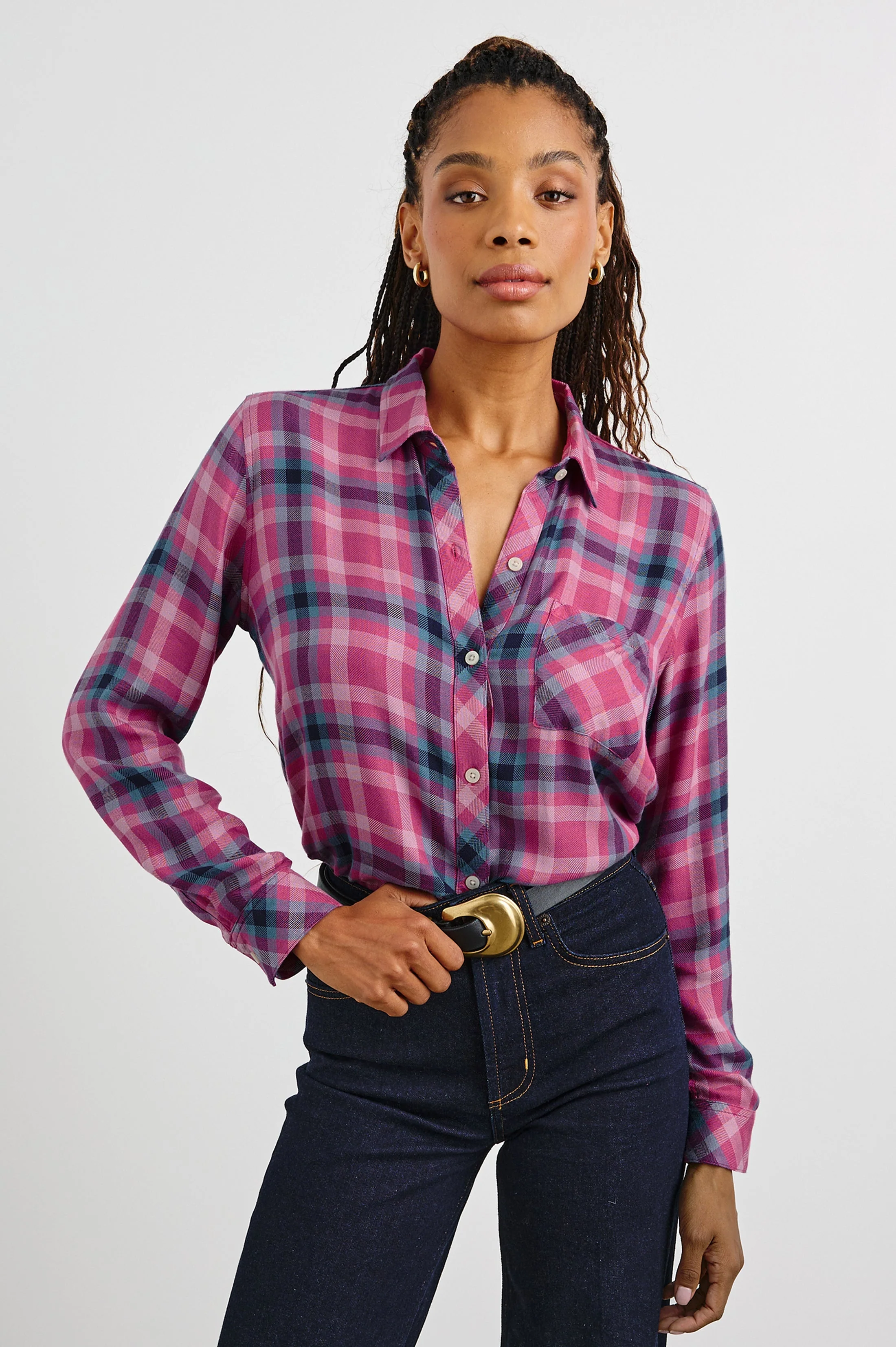 HUNTER SHIRT - MAGENTA STONE BLUE - Image 6