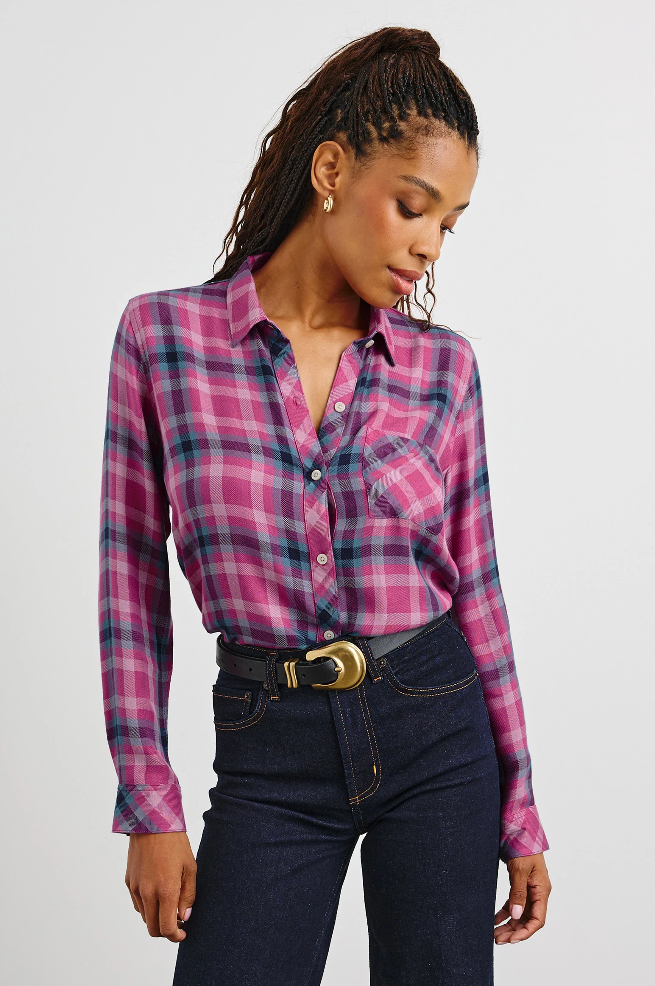 HUNTER SHIRT - MAGENTA STONE BLUE - Image 9