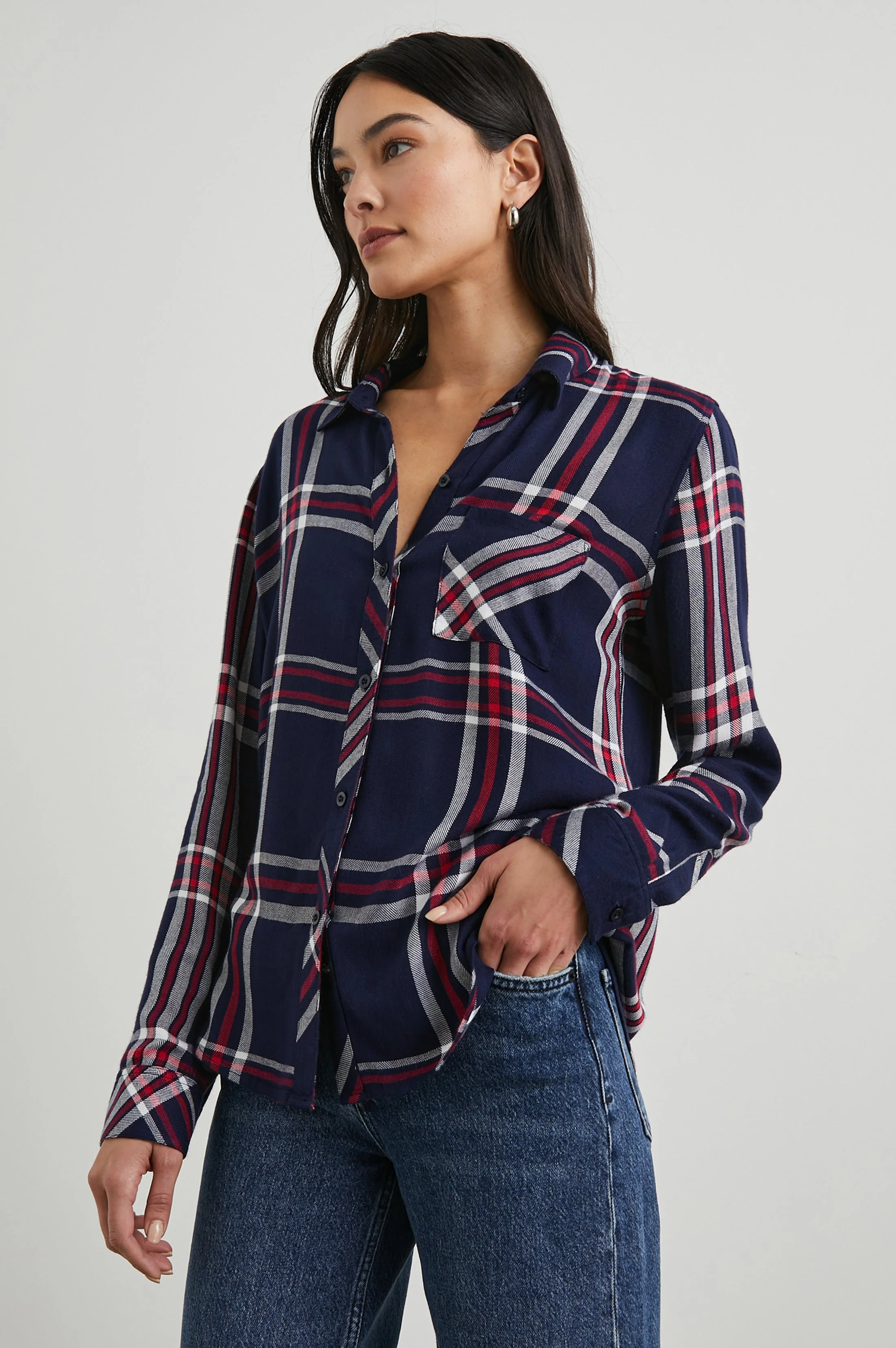 HUNTER SHIRT - PATRIOT NAVY RED - Image 4
