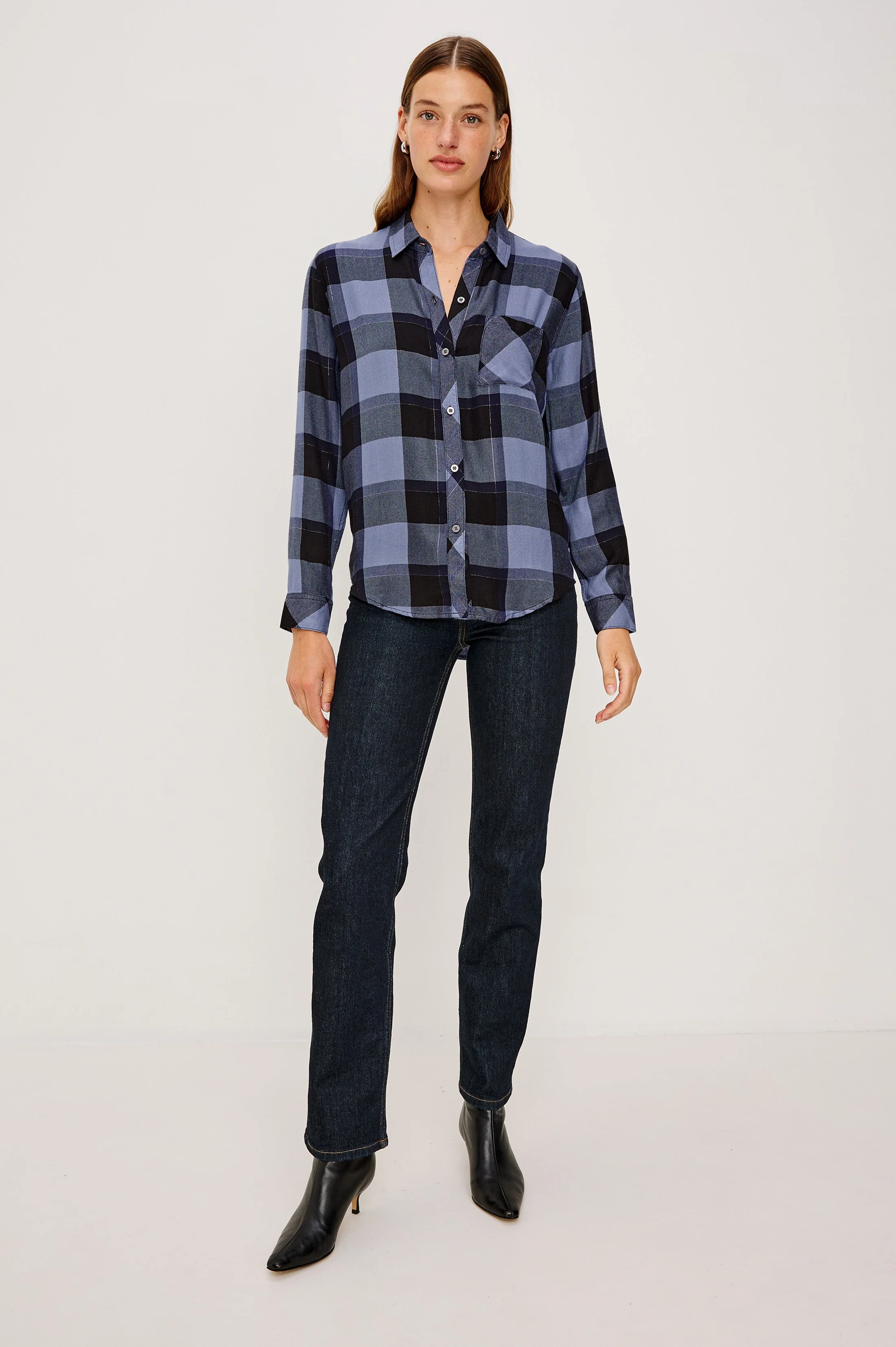 HUNTER SHIRT - PERIWINKLE NAVY SILVER LUREX - Image 4