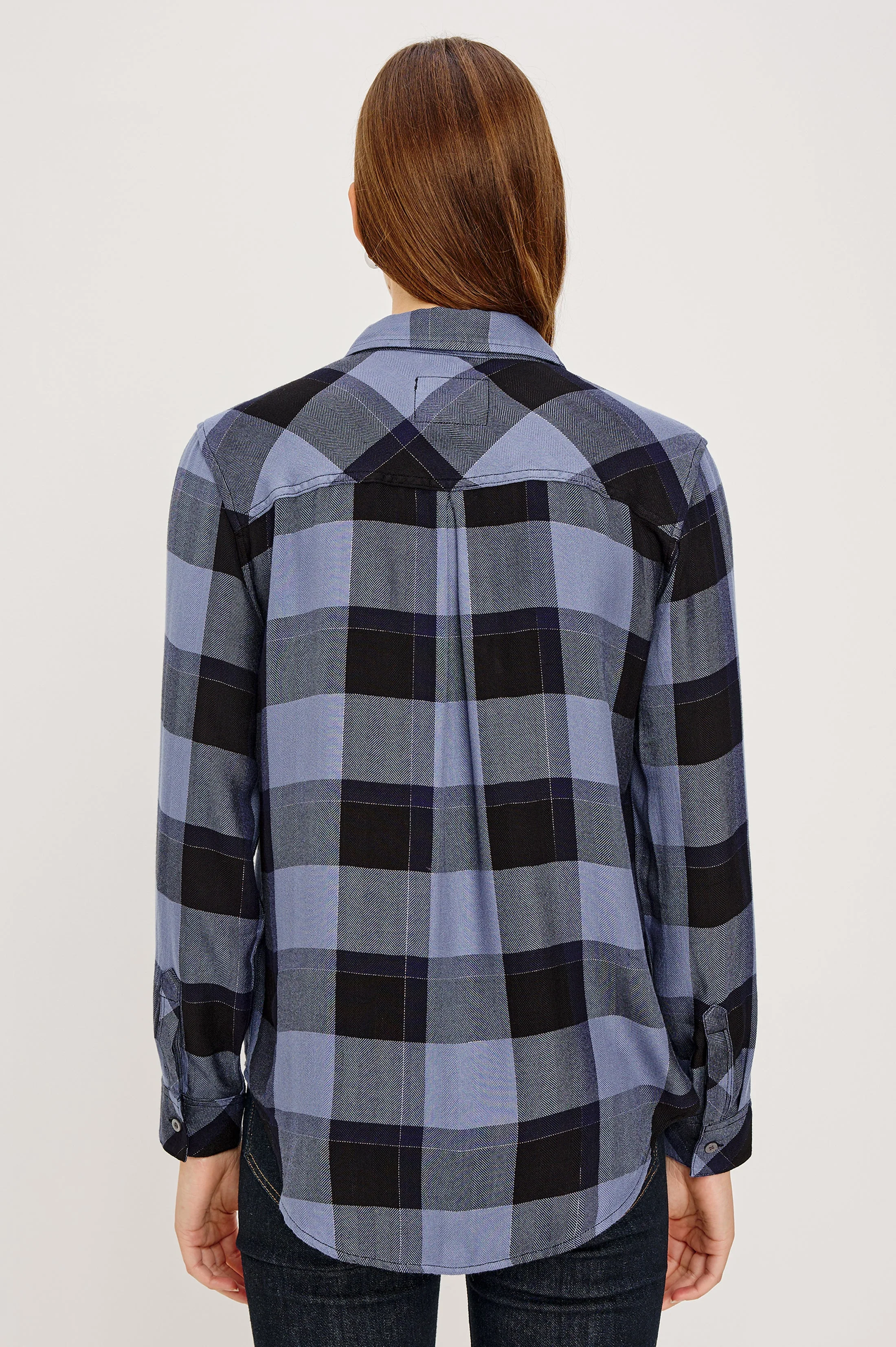 HUNTER SHIRT - PERIWINKLE NAVY SILVER LUREX - Image 5