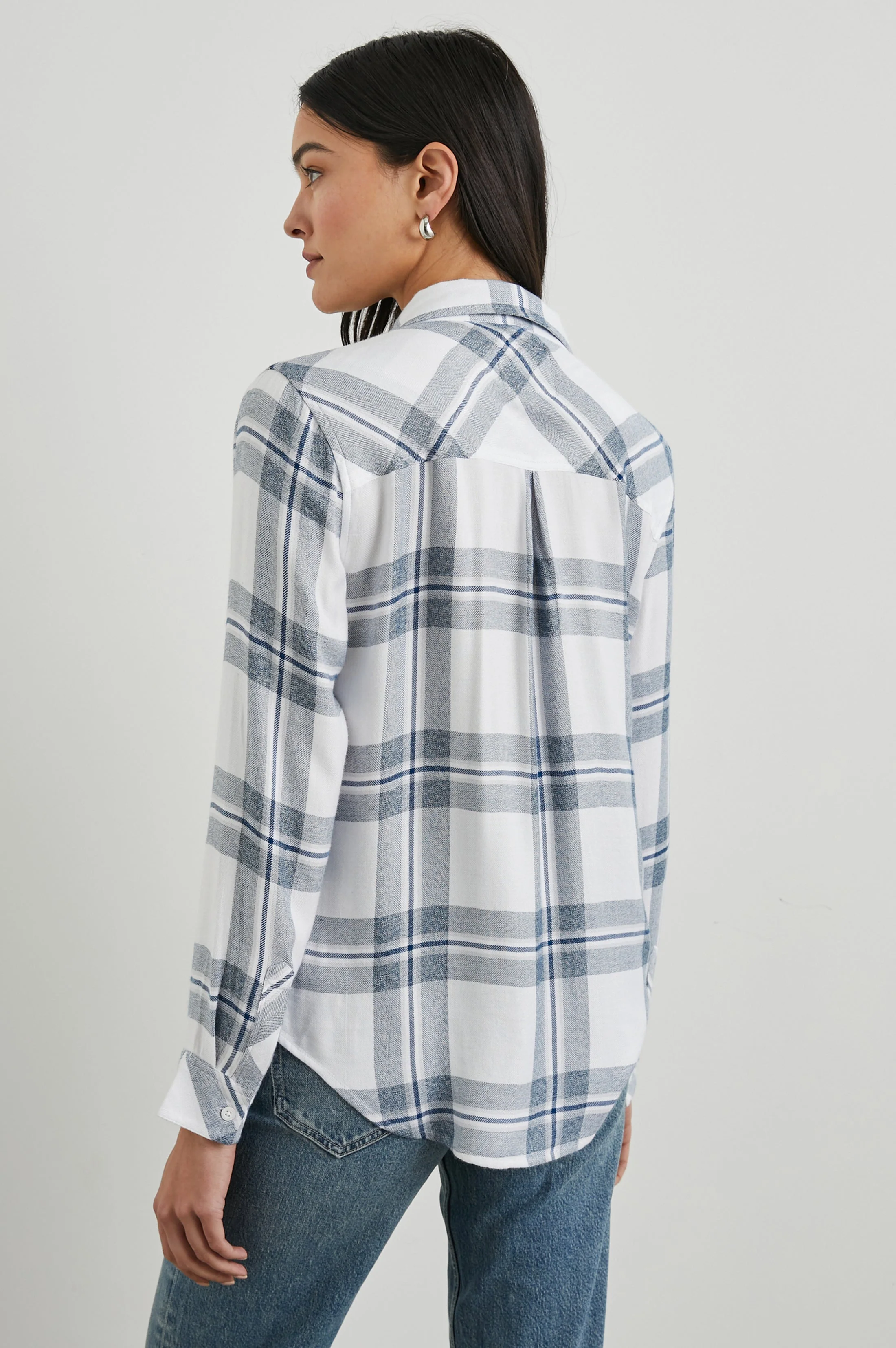 HUNTER SHIRT - WHITE INDIGO MELANGE - Image 3