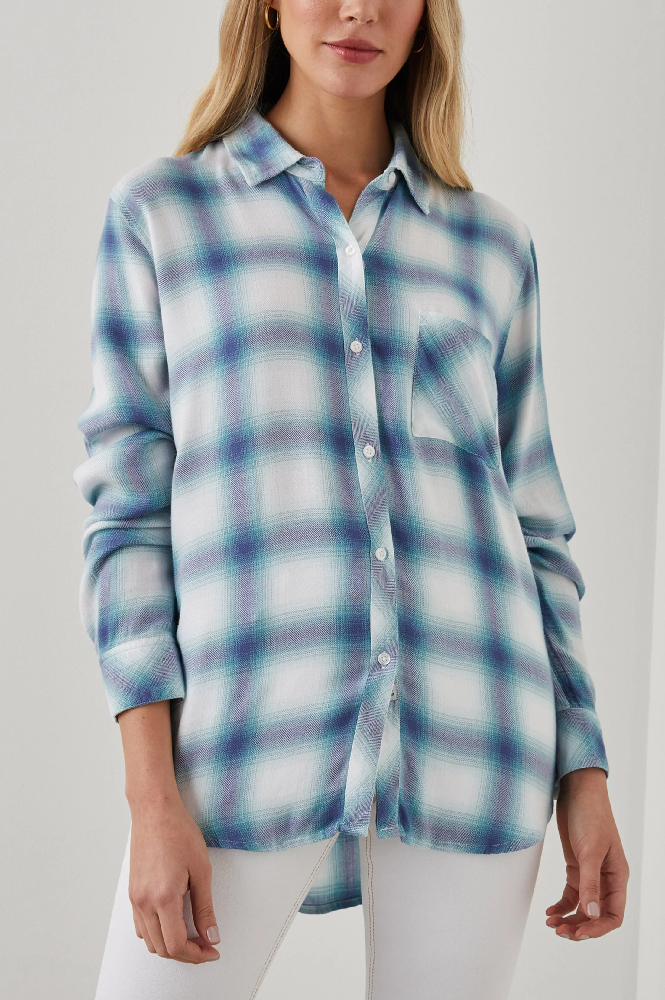 HUNTER SHIRT - WHITE INDIGO MIST - Image 2