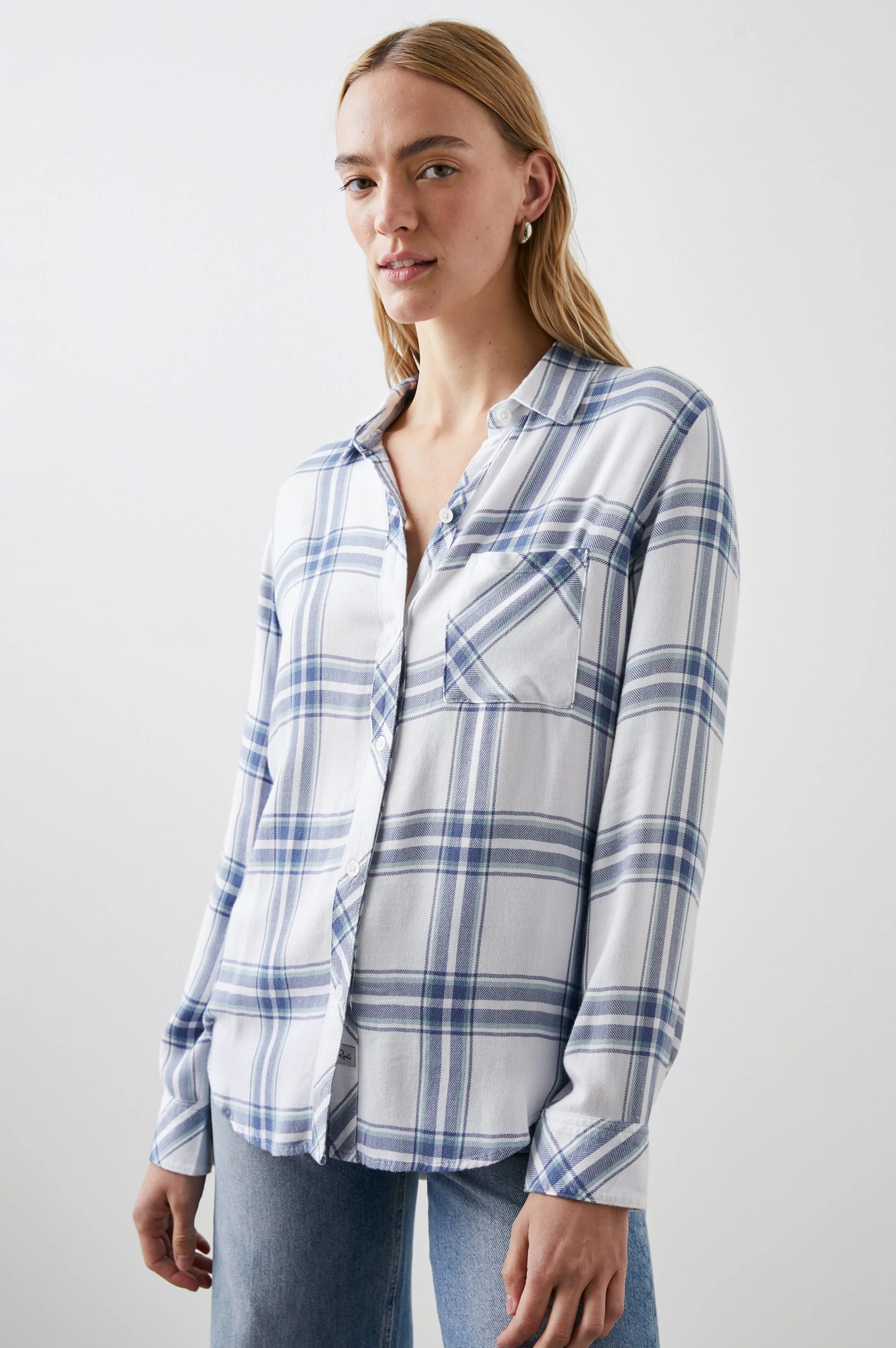 HUNTER SHIRT - WHITE PACIFIC TEAL - Image 4
