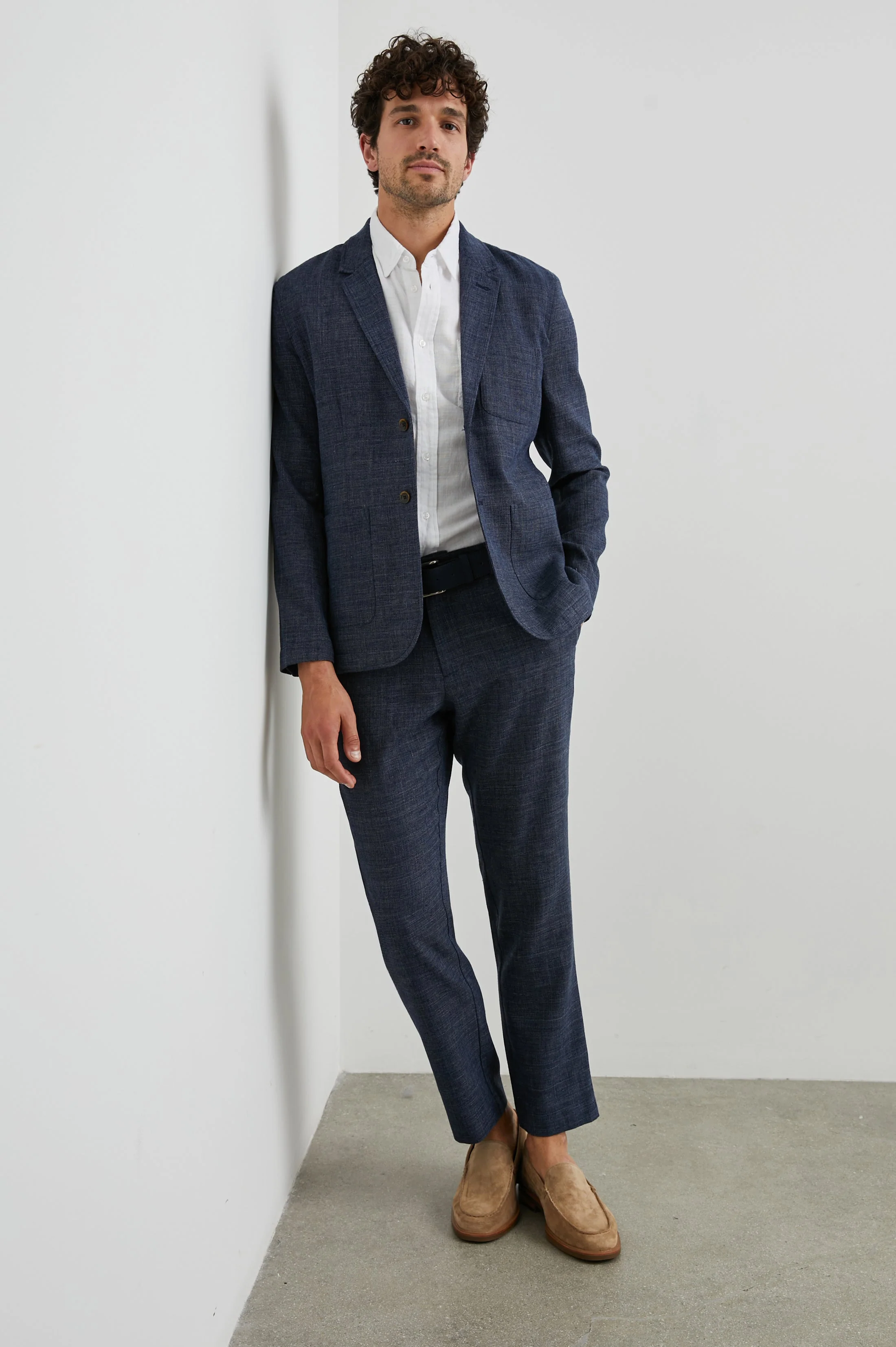 IDRIS BLAZER - NAVY MELANGE - Image 3