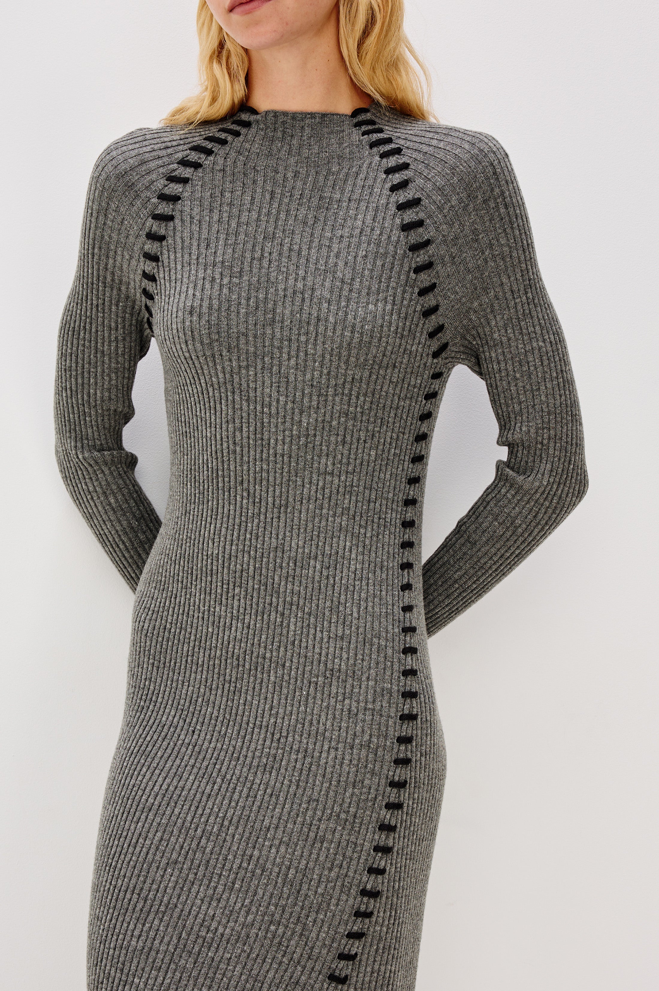 IMARA DRESS - CHARCOAL - Image 2