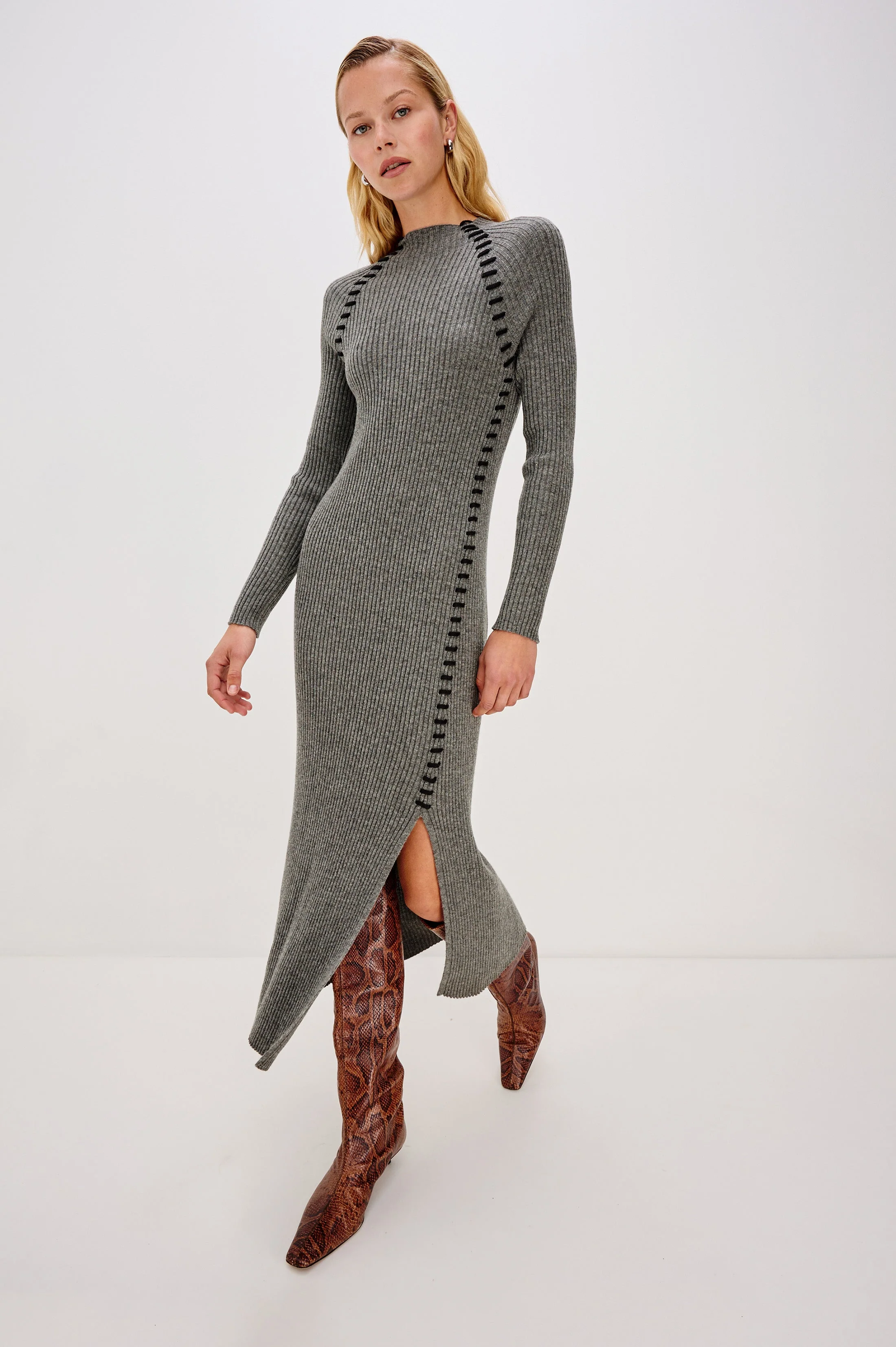 IMARA DRESS - CHARCOAL - Image 3