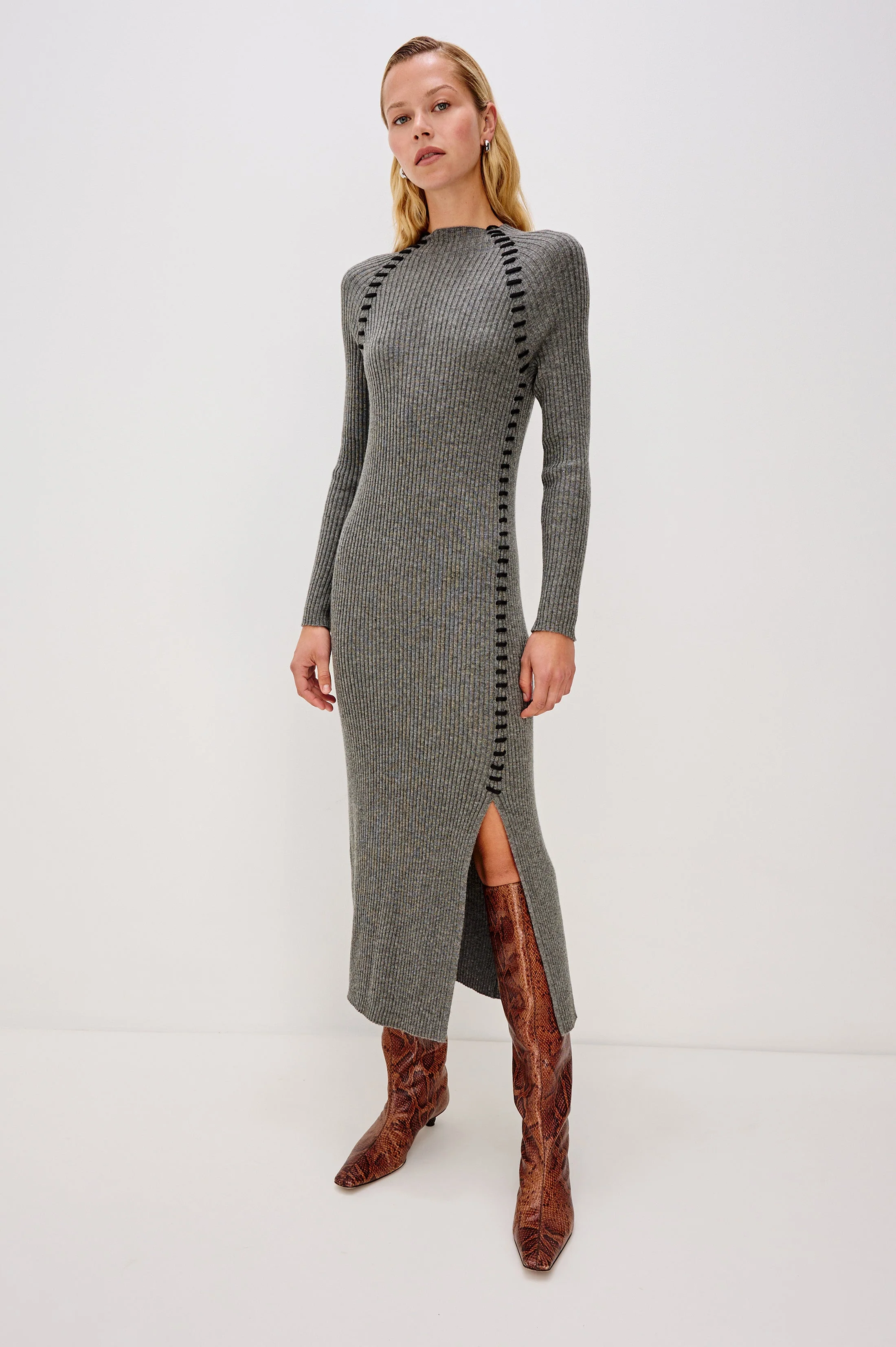 IMARA DRESS - CHARCOAL - Image 4