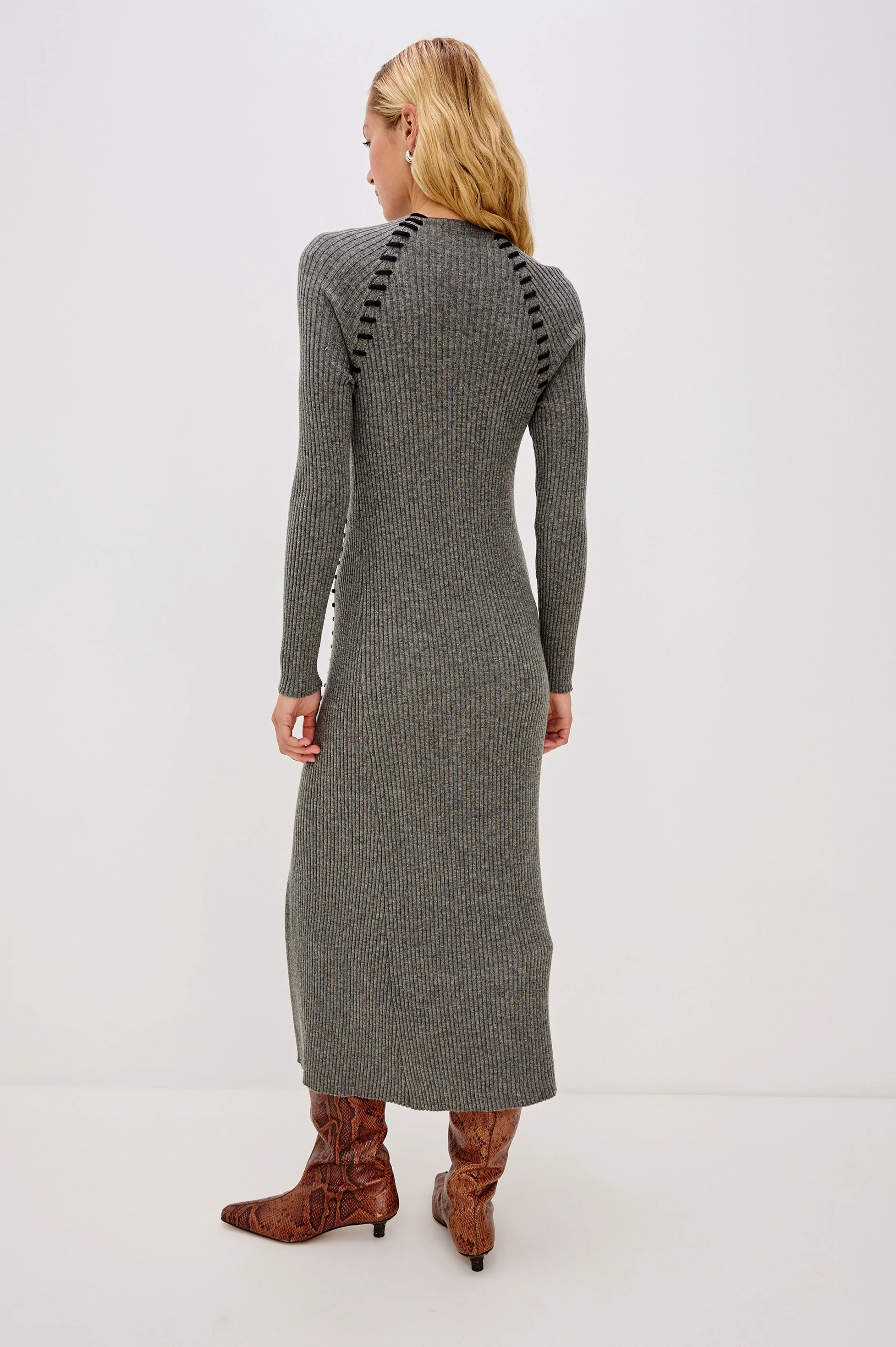 IMARA DRESS - CHARCOAL - Image 5
