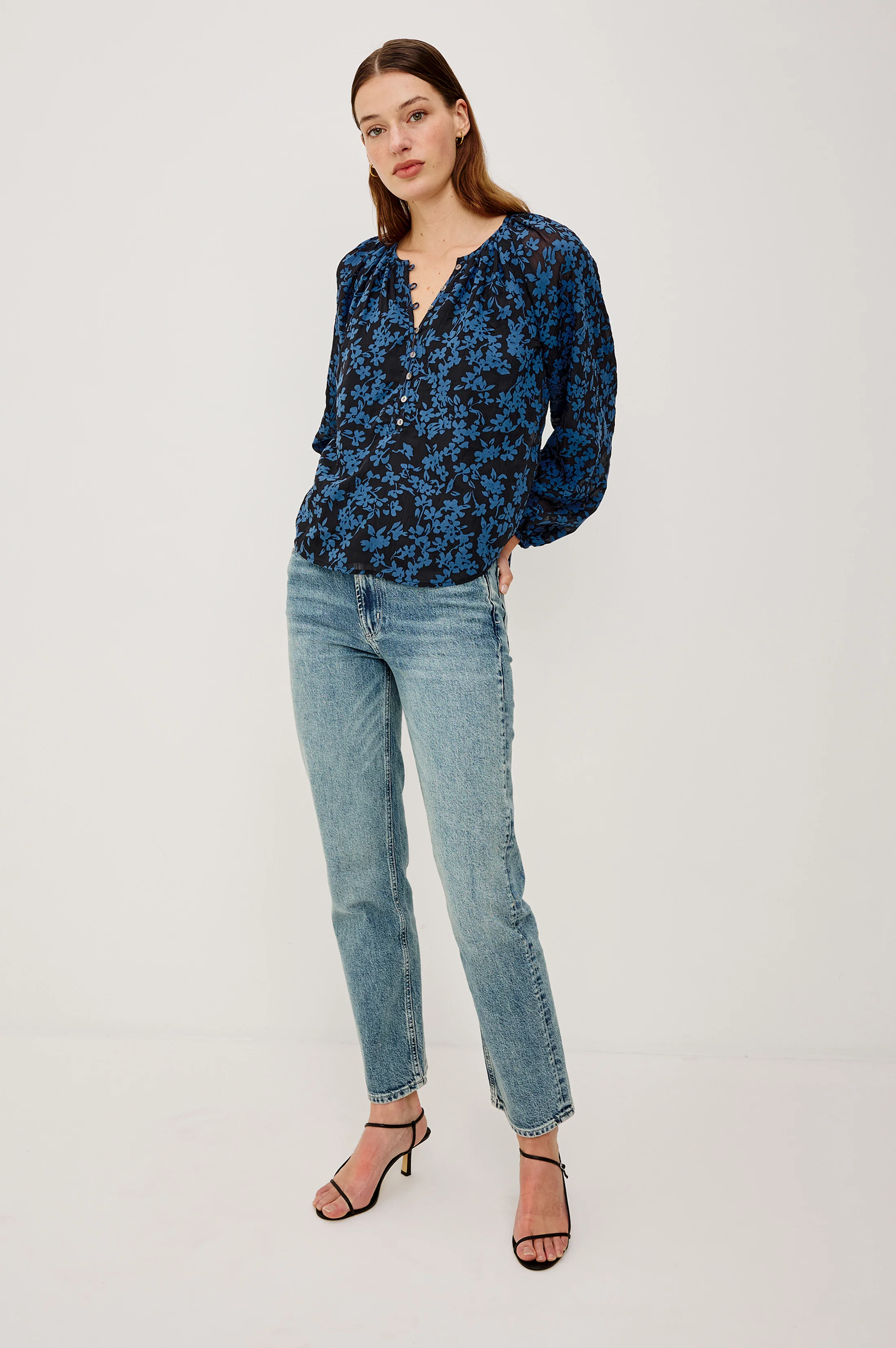 INDI TOP - MIDNIGHT SILHOUETTE FLORAL - Image 3