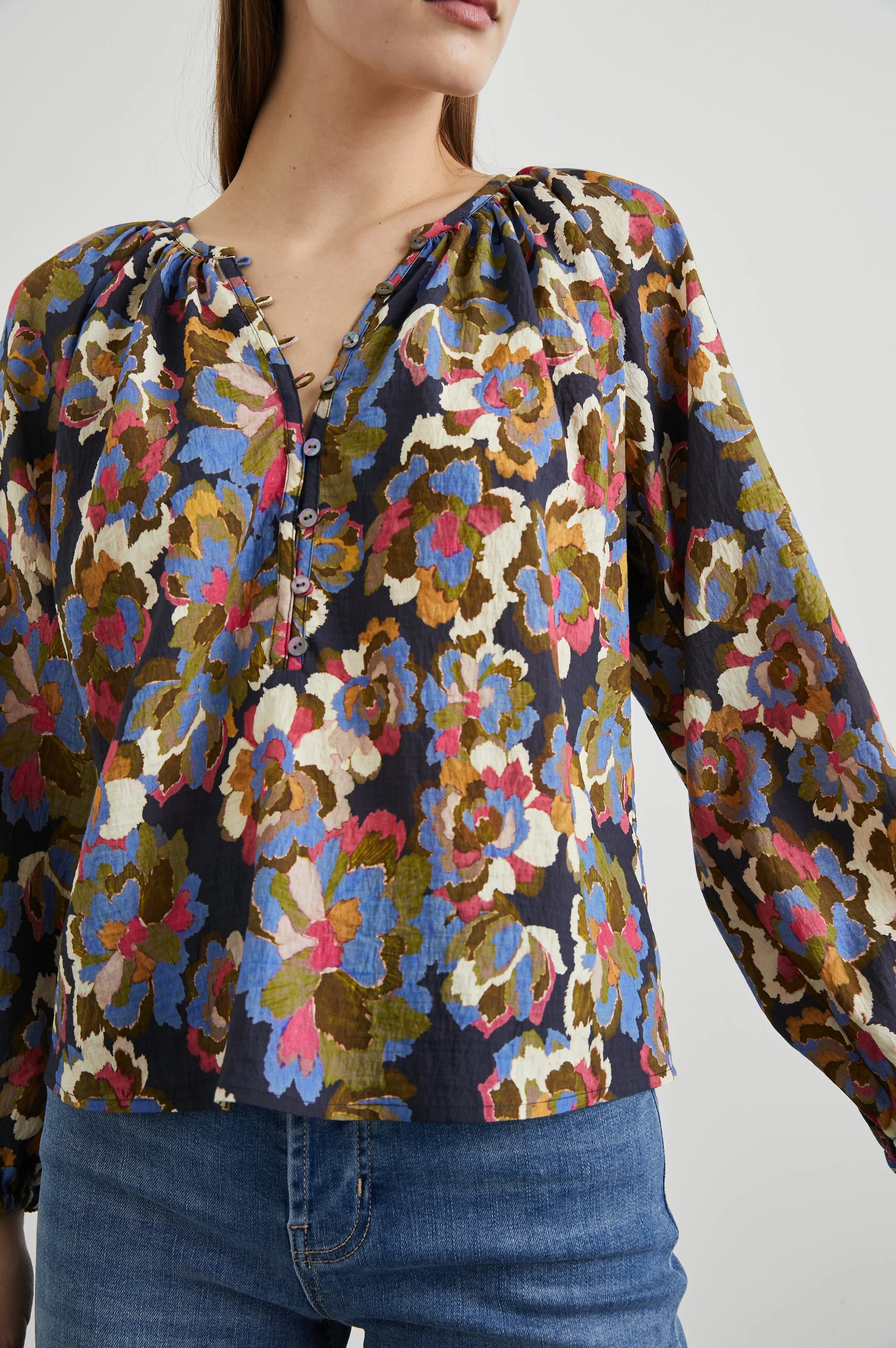 INDI TOP - NAVY WILDFLOWER - Image 2