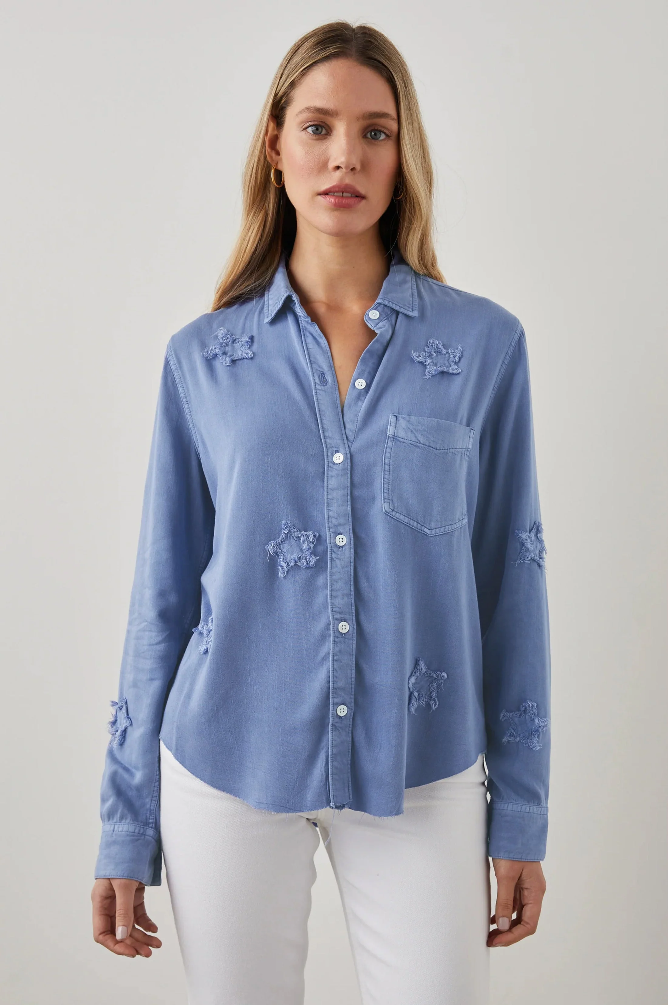 INGRID RAW SHIRT - FRENCH MILITARY STARS