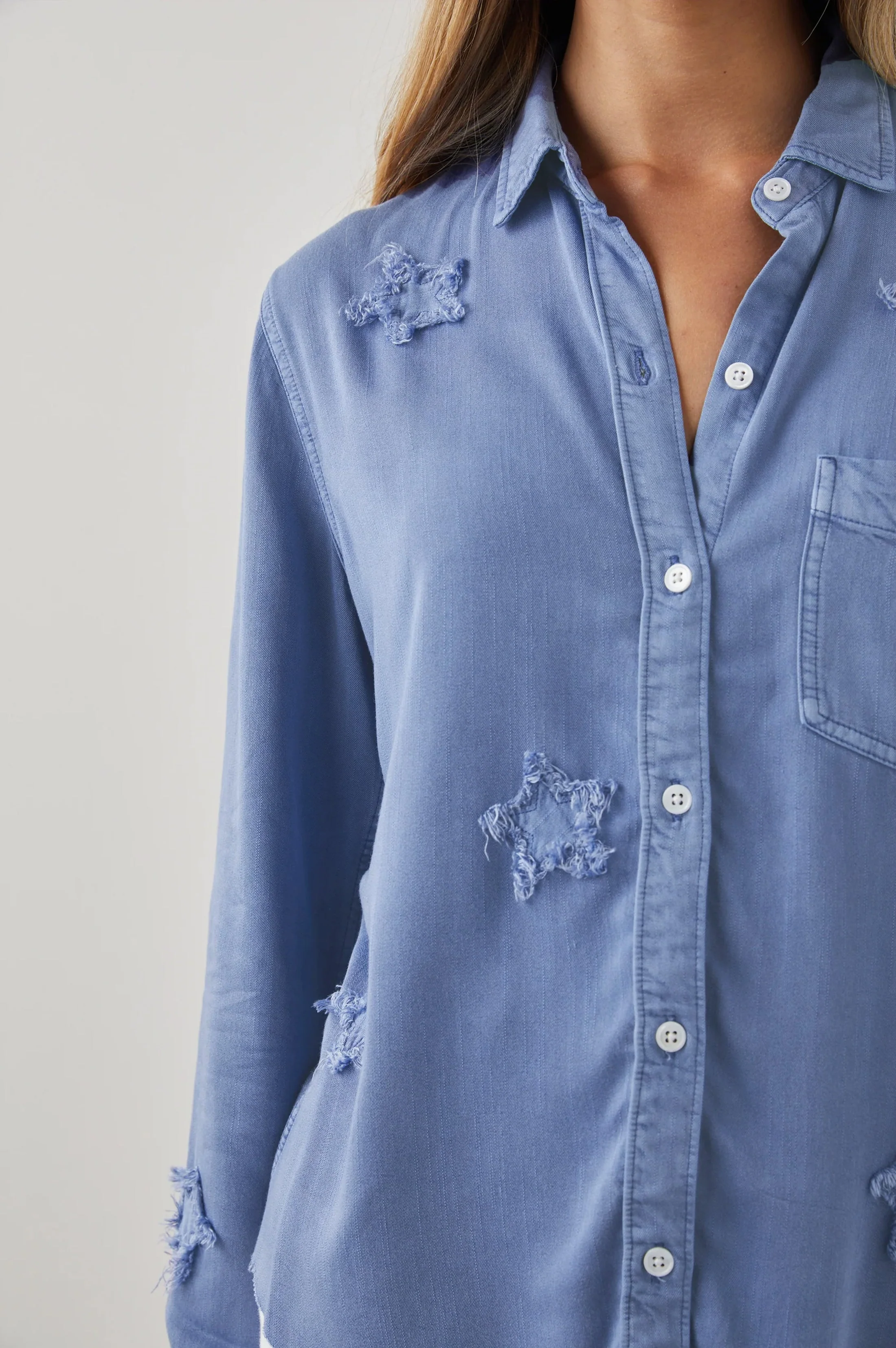 INGRID RAW SHIRT - FRENCH MILITARY STARS - Image 2