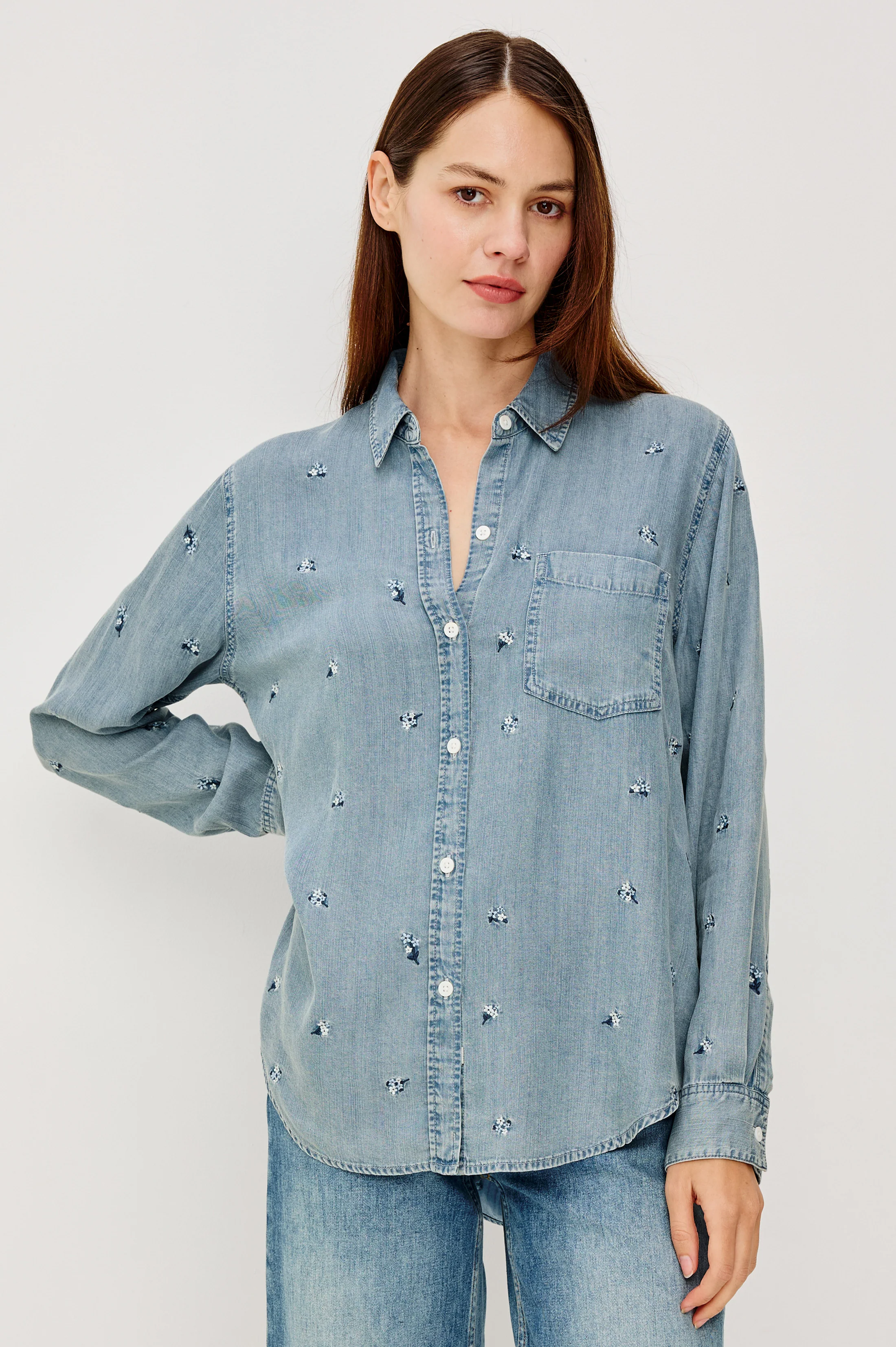 INGRID SHIRT - BLUE BLOSSOMS - Image 2