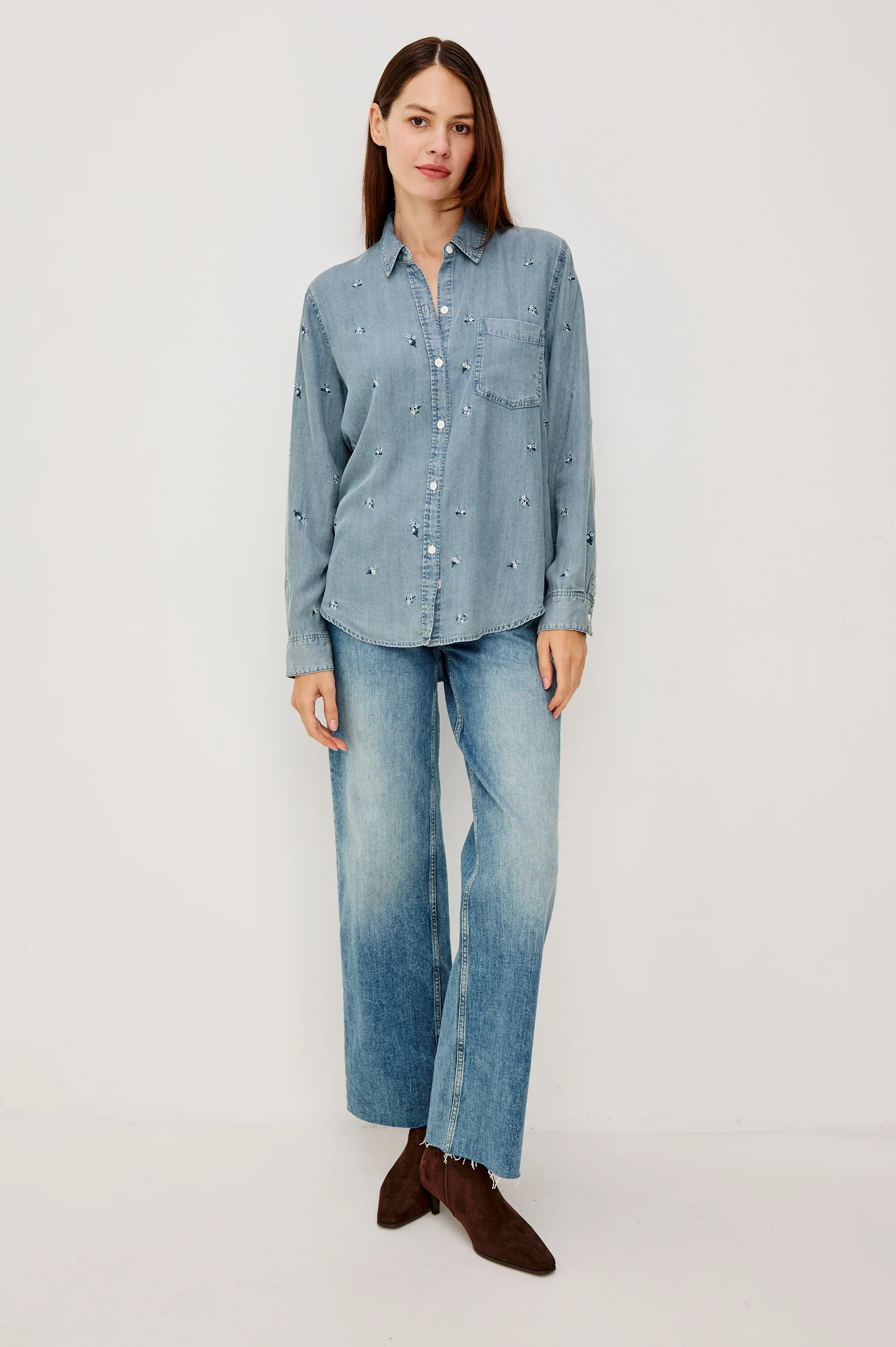 INGRID SHIRT - BLUE BLOSSOMS - Image 4