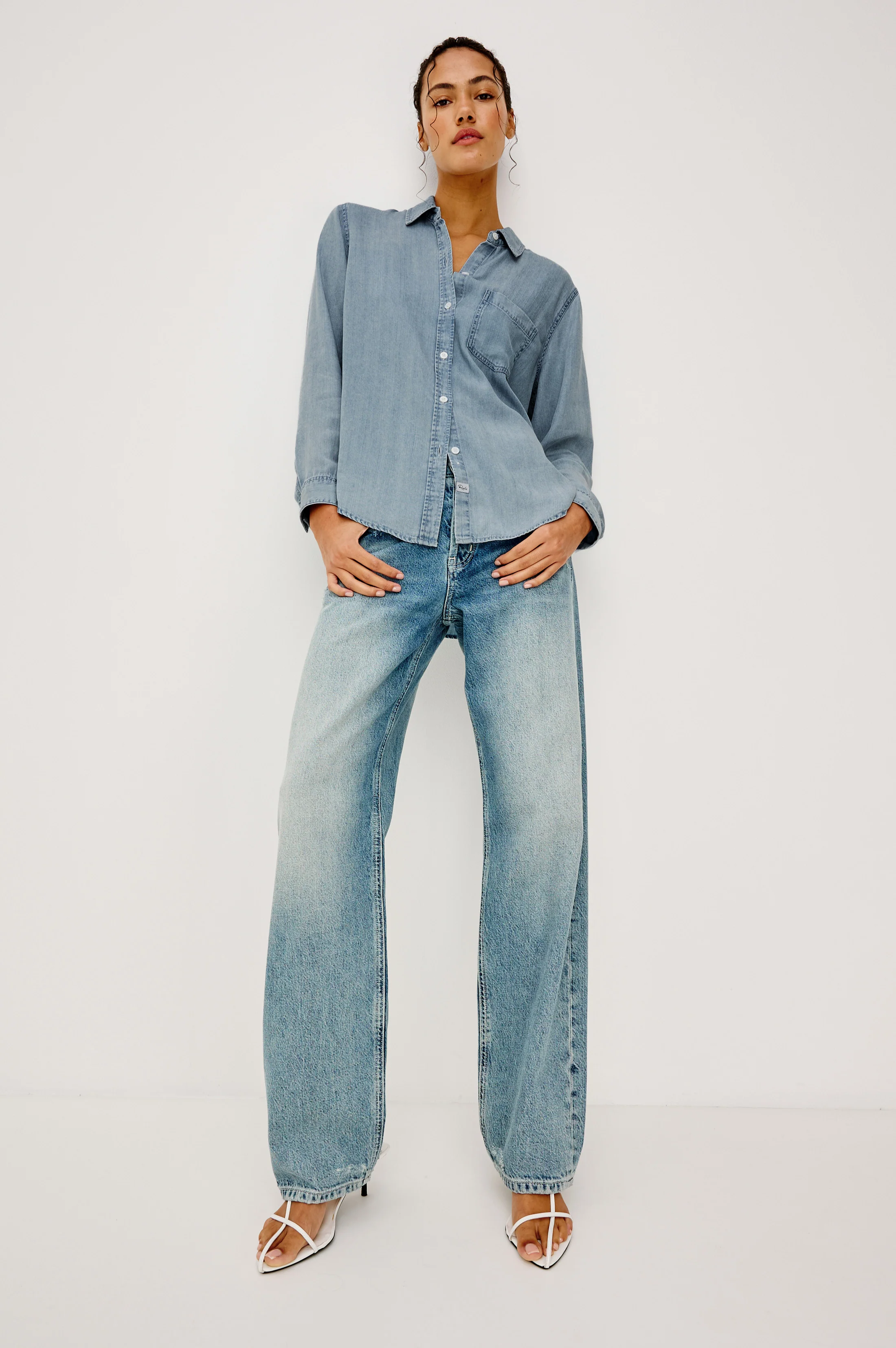INGRID SHIRT - MED VINTAGE  CLOUD WASH - Image 3