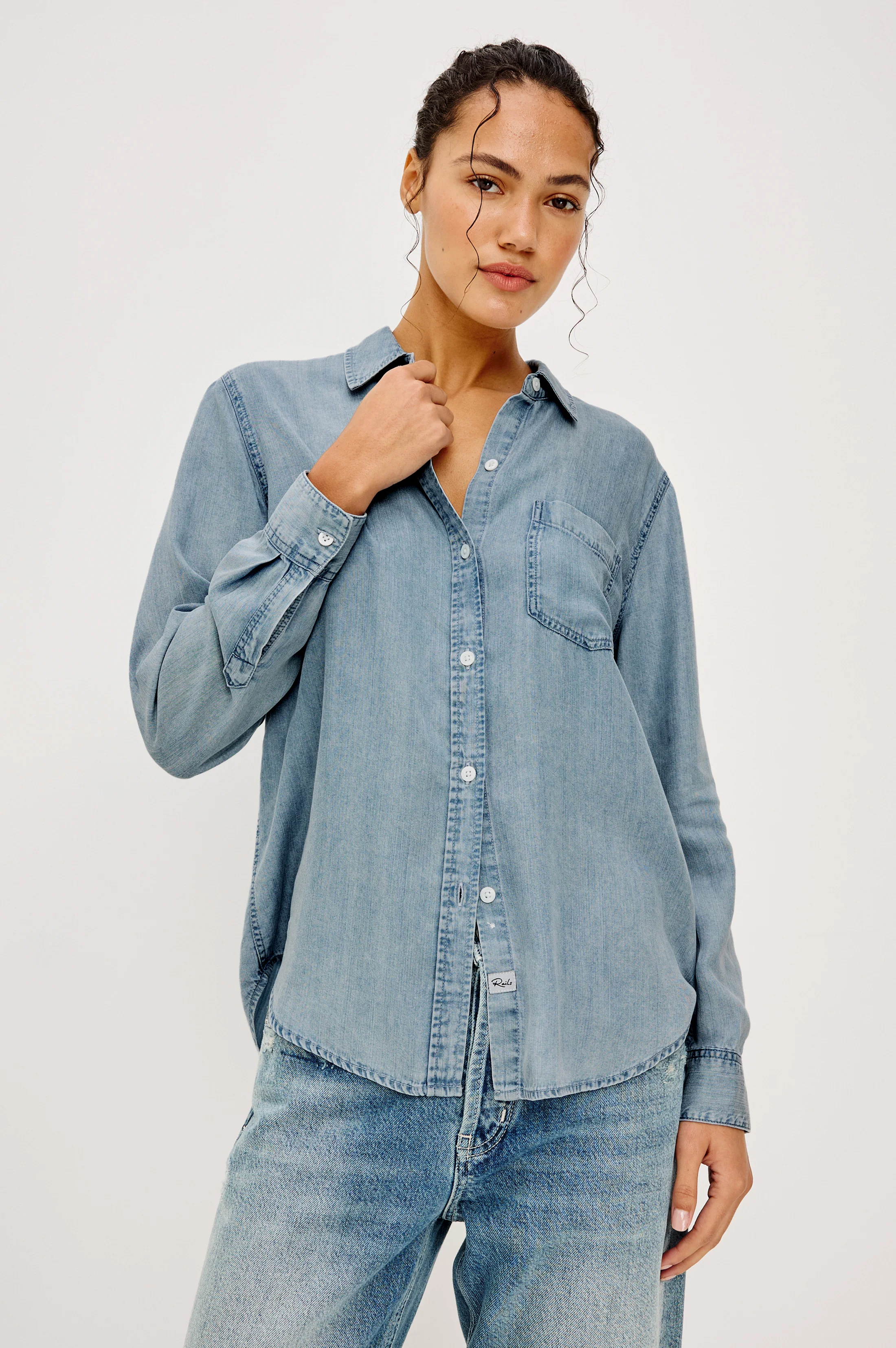 INGRID SHIRT - MED VINTAGE  CLOUD WASH - Image 4