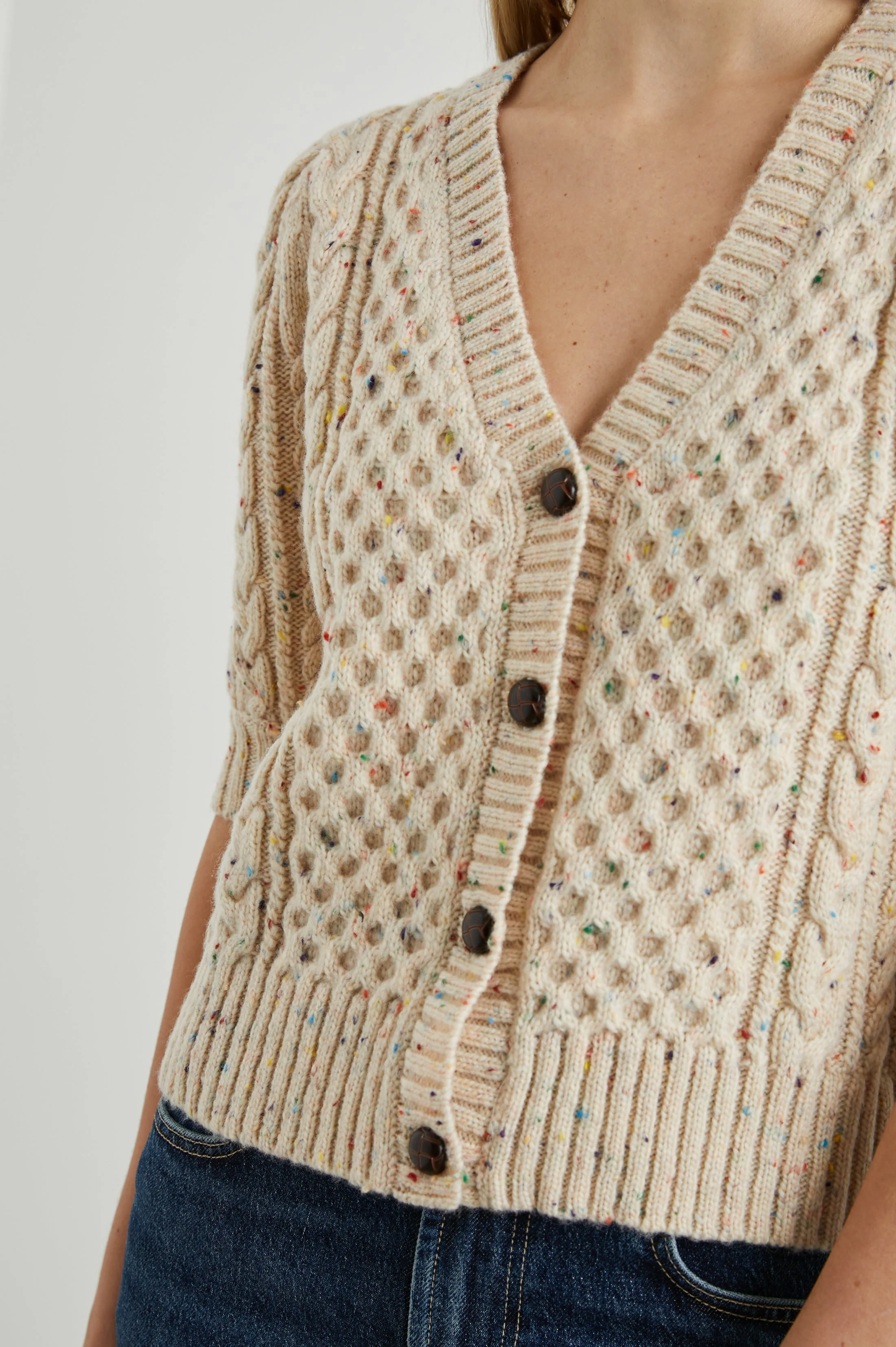 ISLA CARDIGAN - CREAM CONFETTI - Image 3