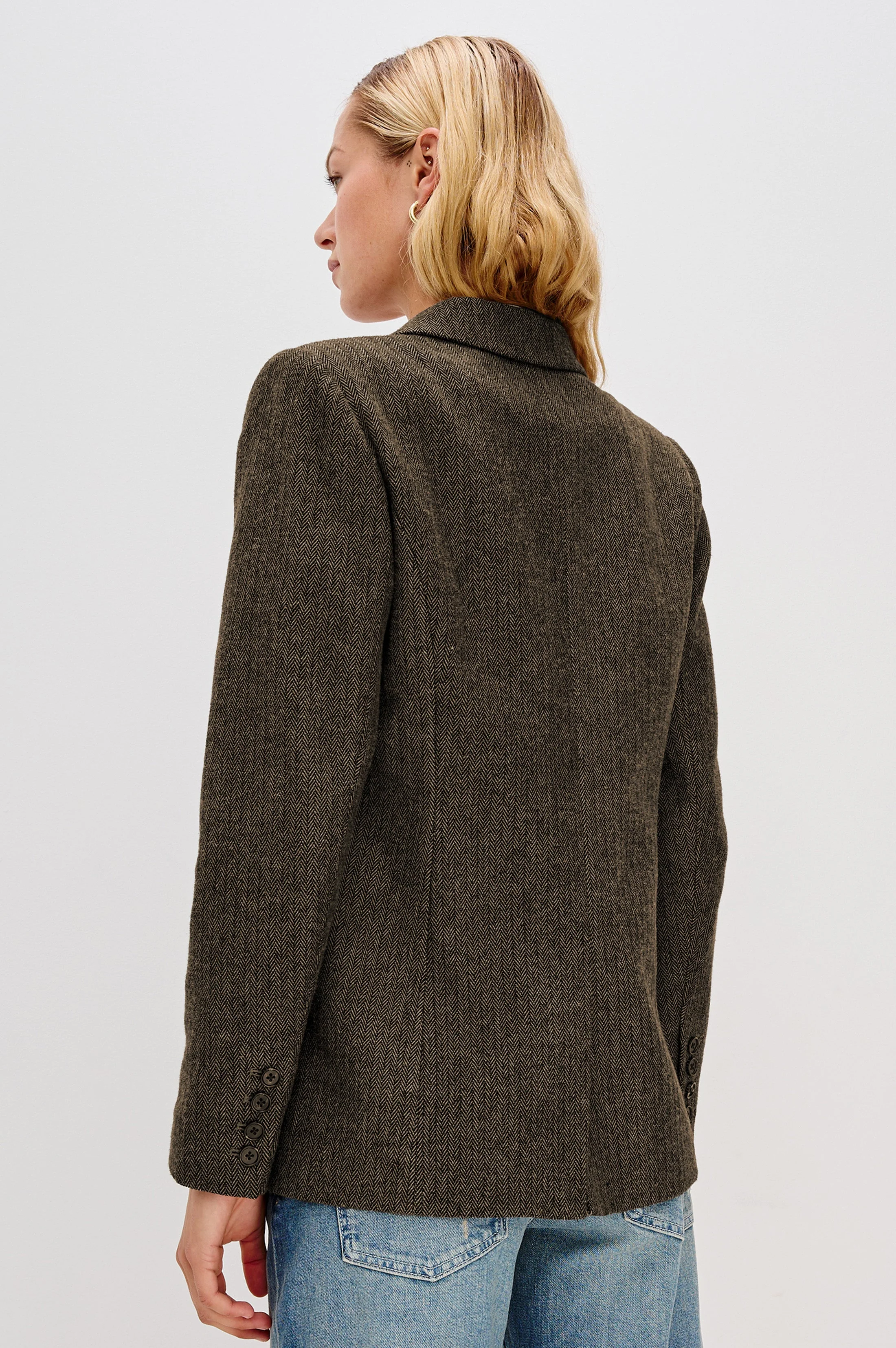 JAC BLAZER - CAMEL BLACK HERRINGBONE - Image 5
