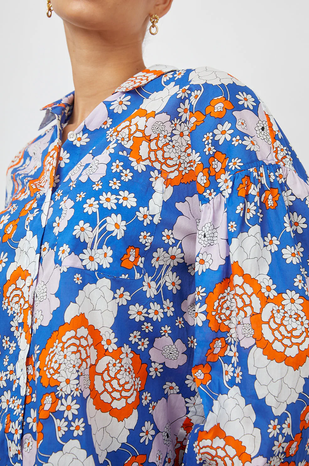 JANAE SHIRT - COBALT FLORAL - Image 2