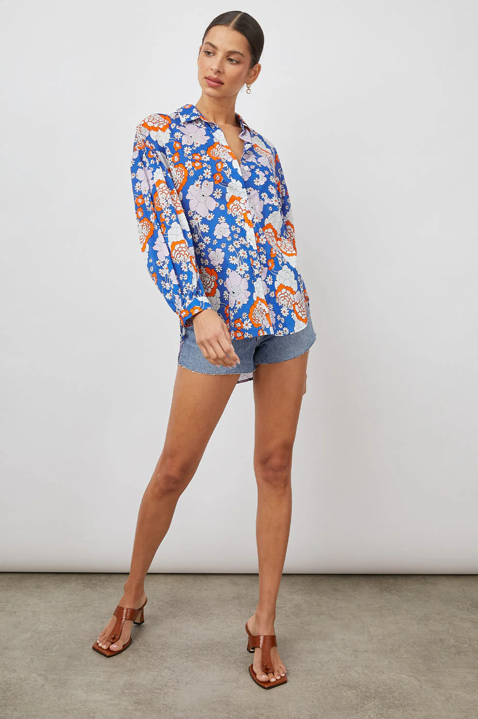 JANAE SHIRT - COBALT FLORAL - Image 3