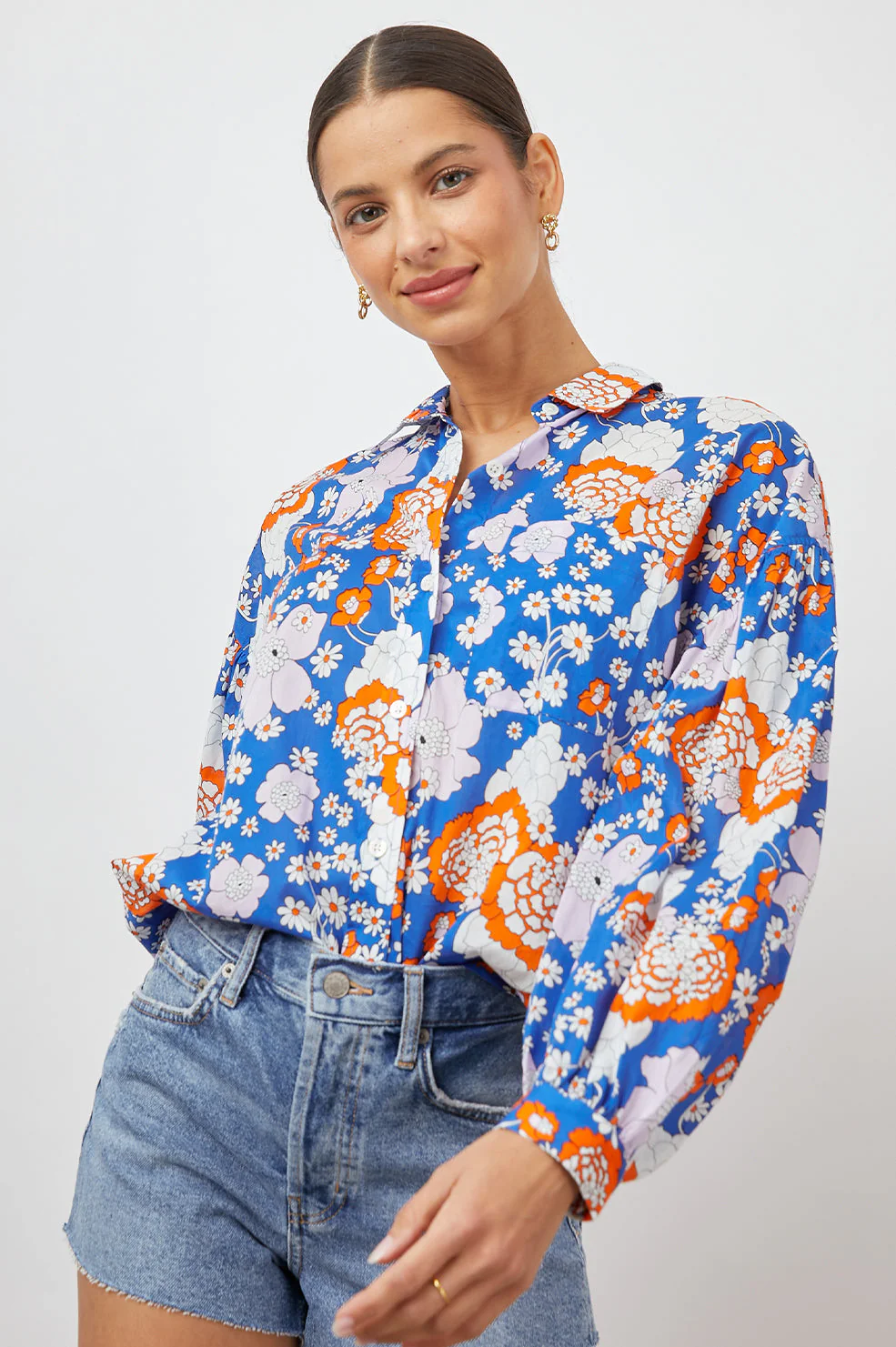 JANAE SHIRT - COBALT FLORAL - Image 4