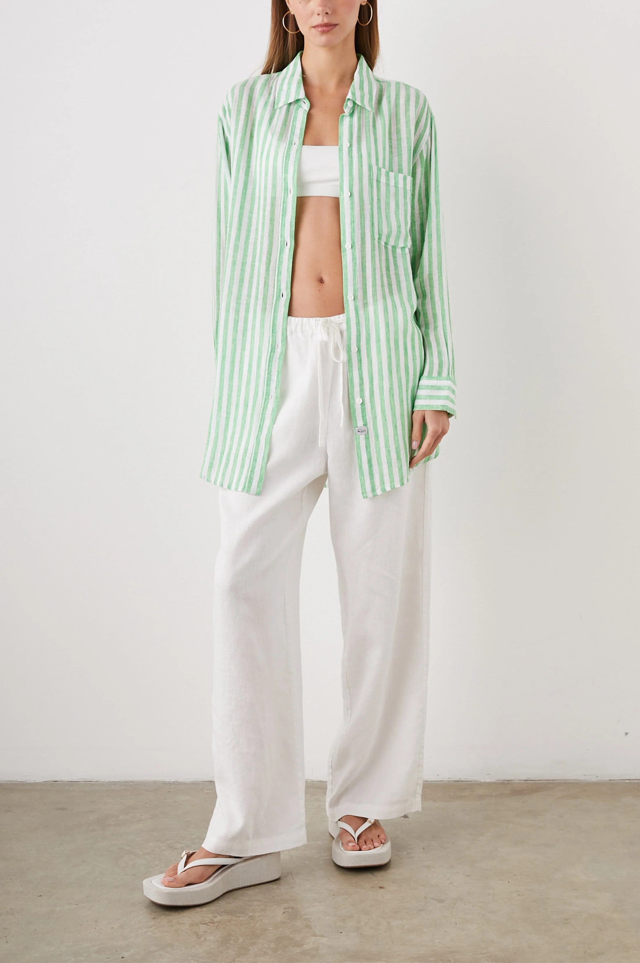 JAYLIN SHIRT - CAYMAN GREEN STRIPE - Image 3