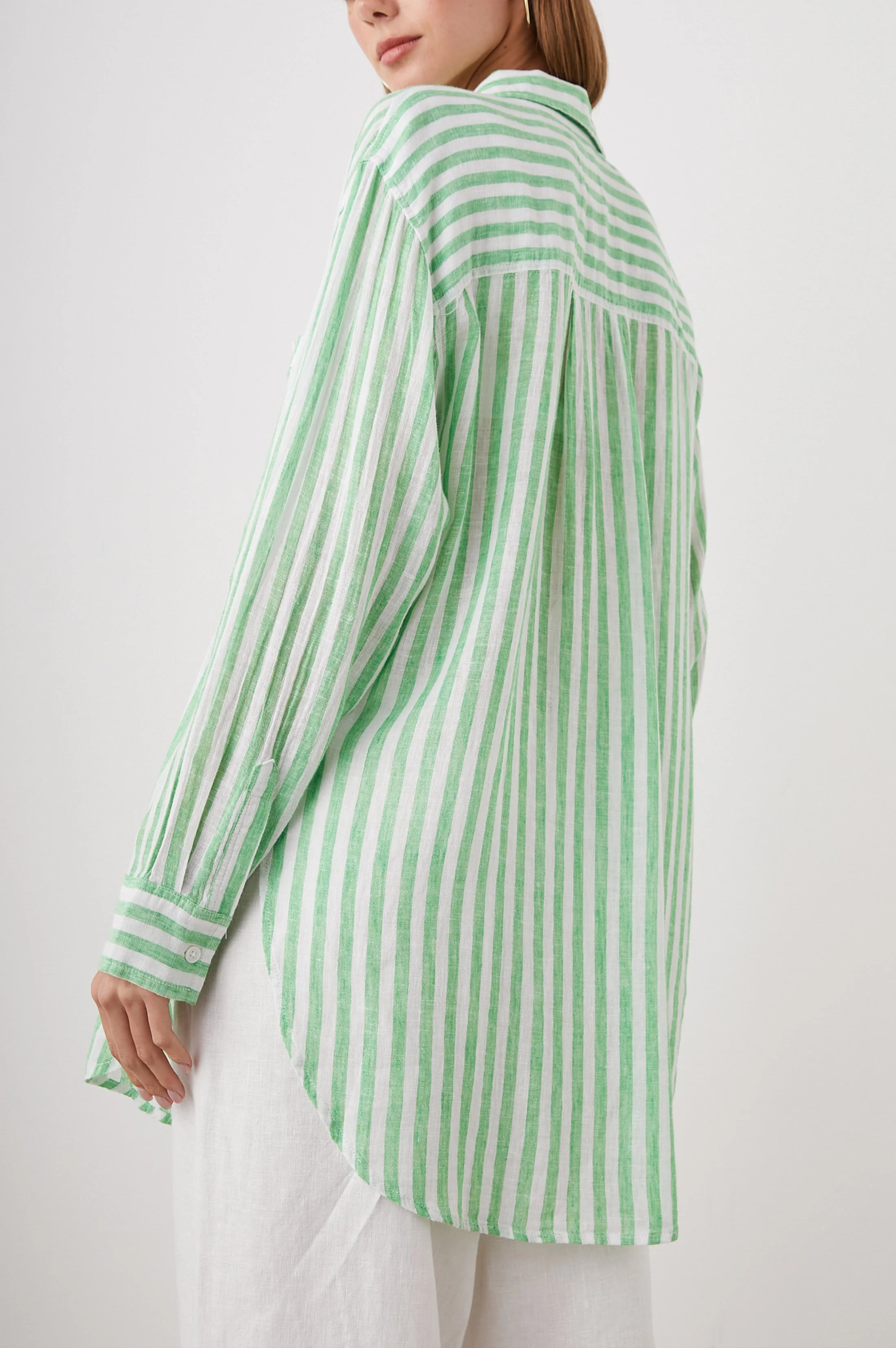 JAYLIN SHIRT - CAYMAN GREEN STRIPE - Image 4