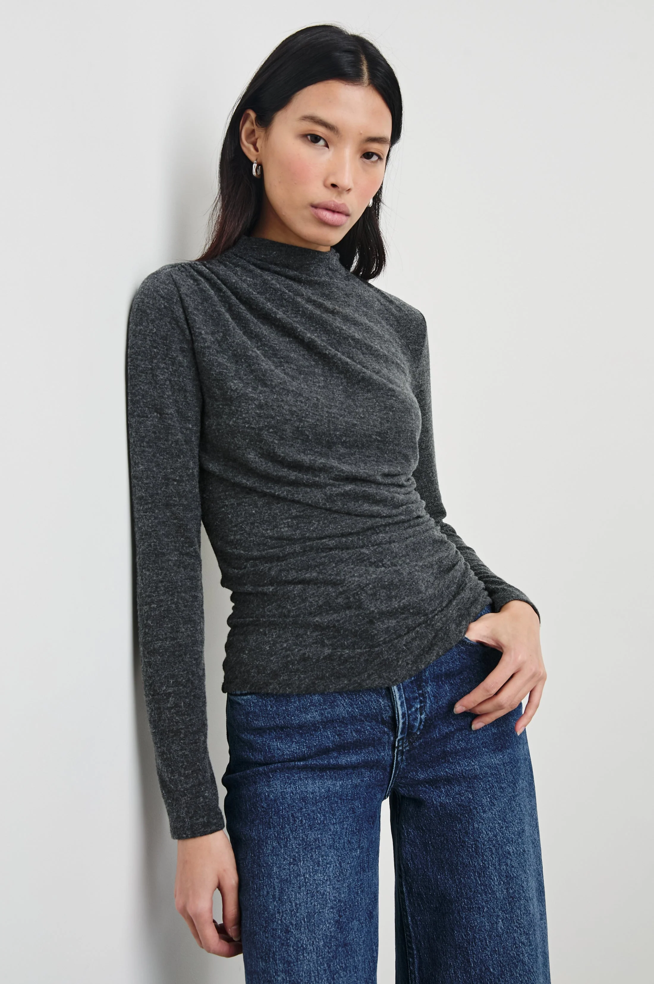 JOELLE TOP - CHARCOAL