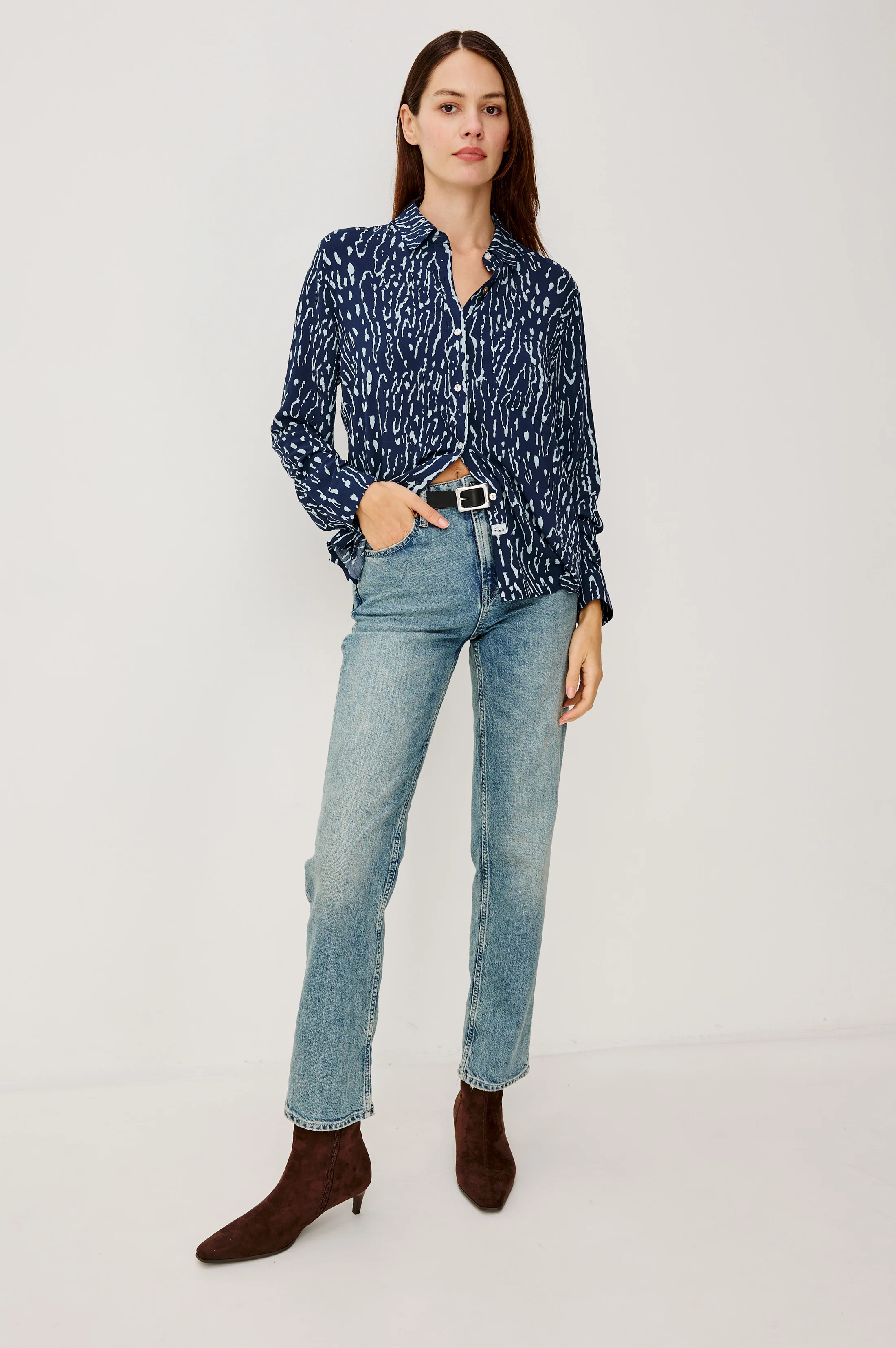 JOSEPHINE SHIRT - DARK NAVY LYNX - Image 3