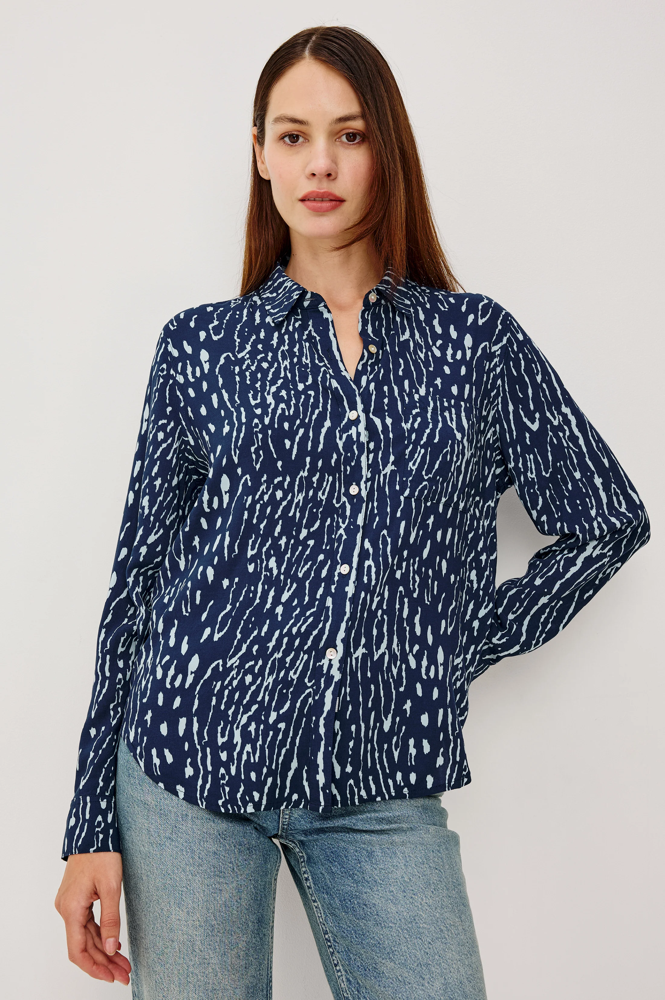 JOSEPHINE SHIRT - DARK NAVY LYNX - Image 4