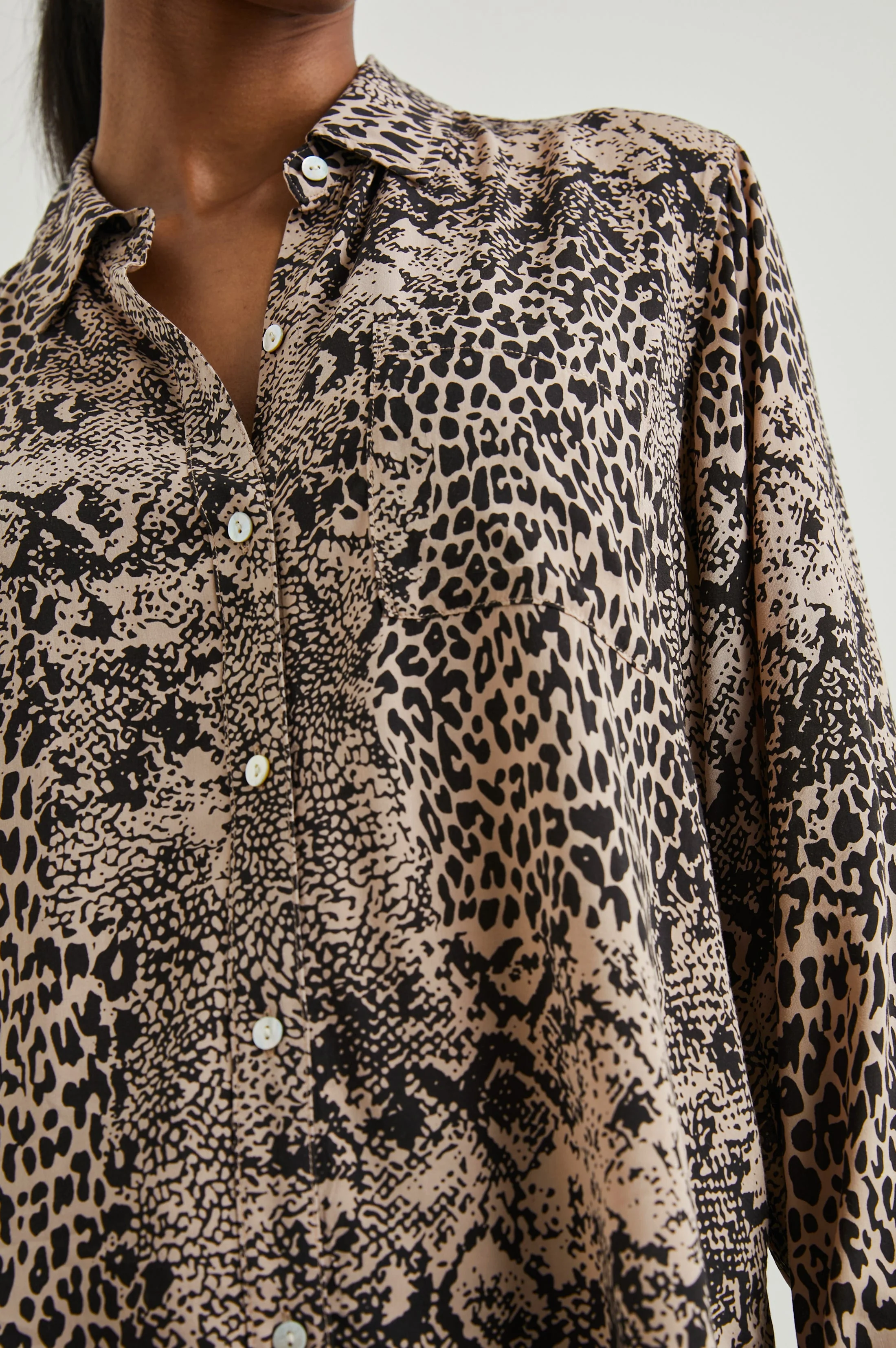 JOSEPHINE SHIRT - TAUPE MIXED ANIMAL - Image 2