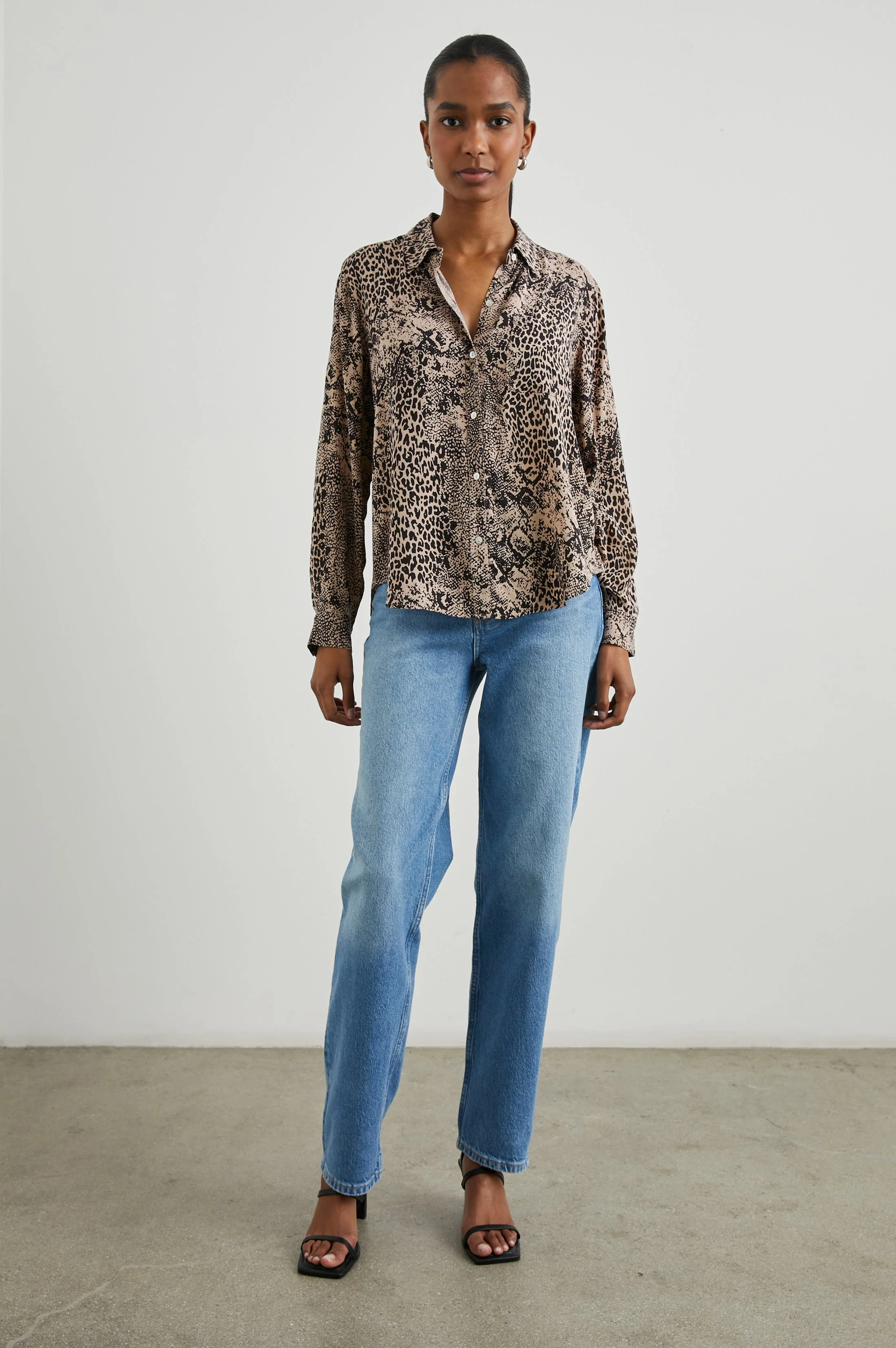 JOSEPHINE SHIRT - TAUPE MIXED ANIMAL - Image 3