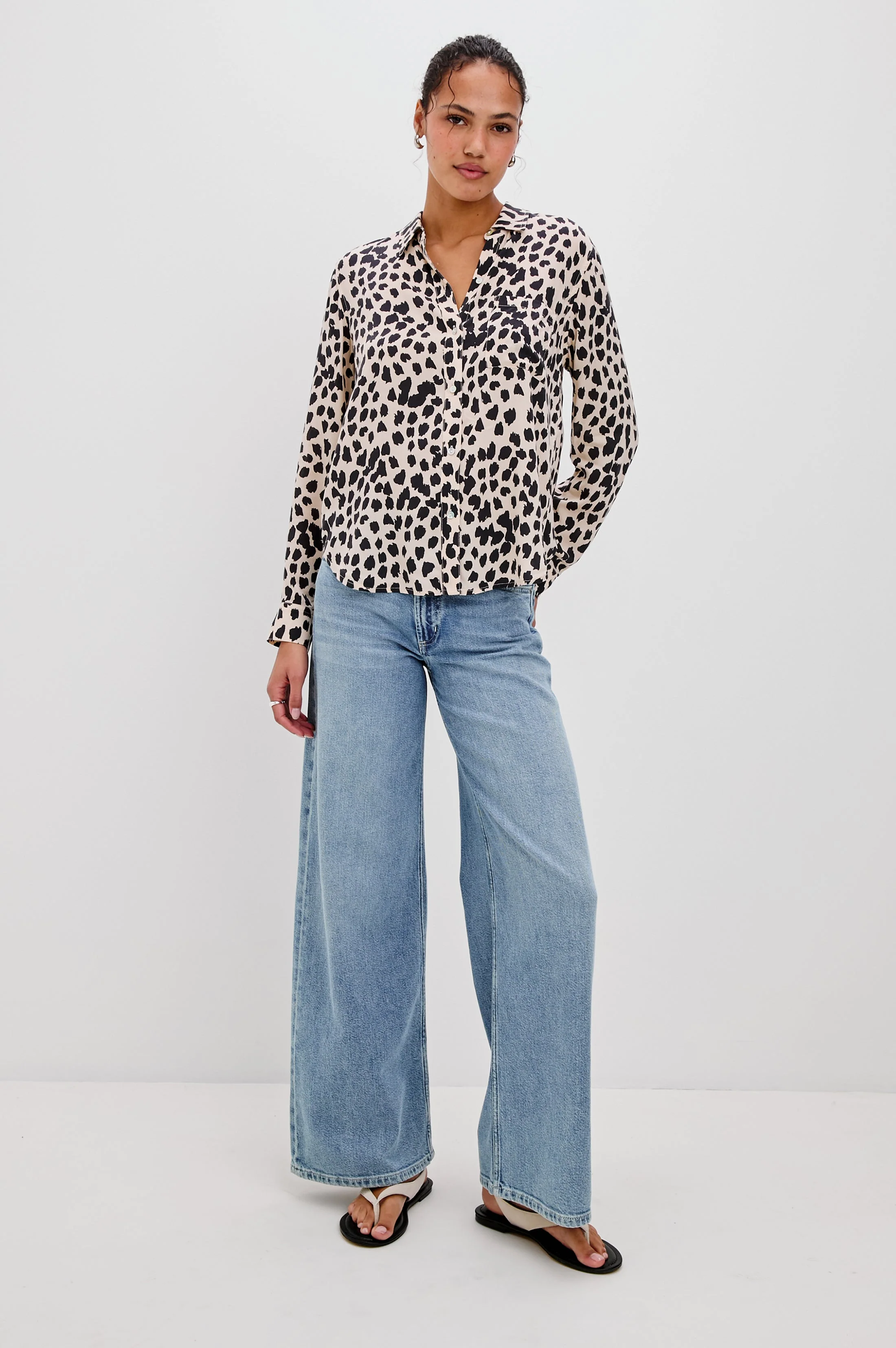JOSEPHINE SHIRT - TAUPE SPOTTED - Image 4