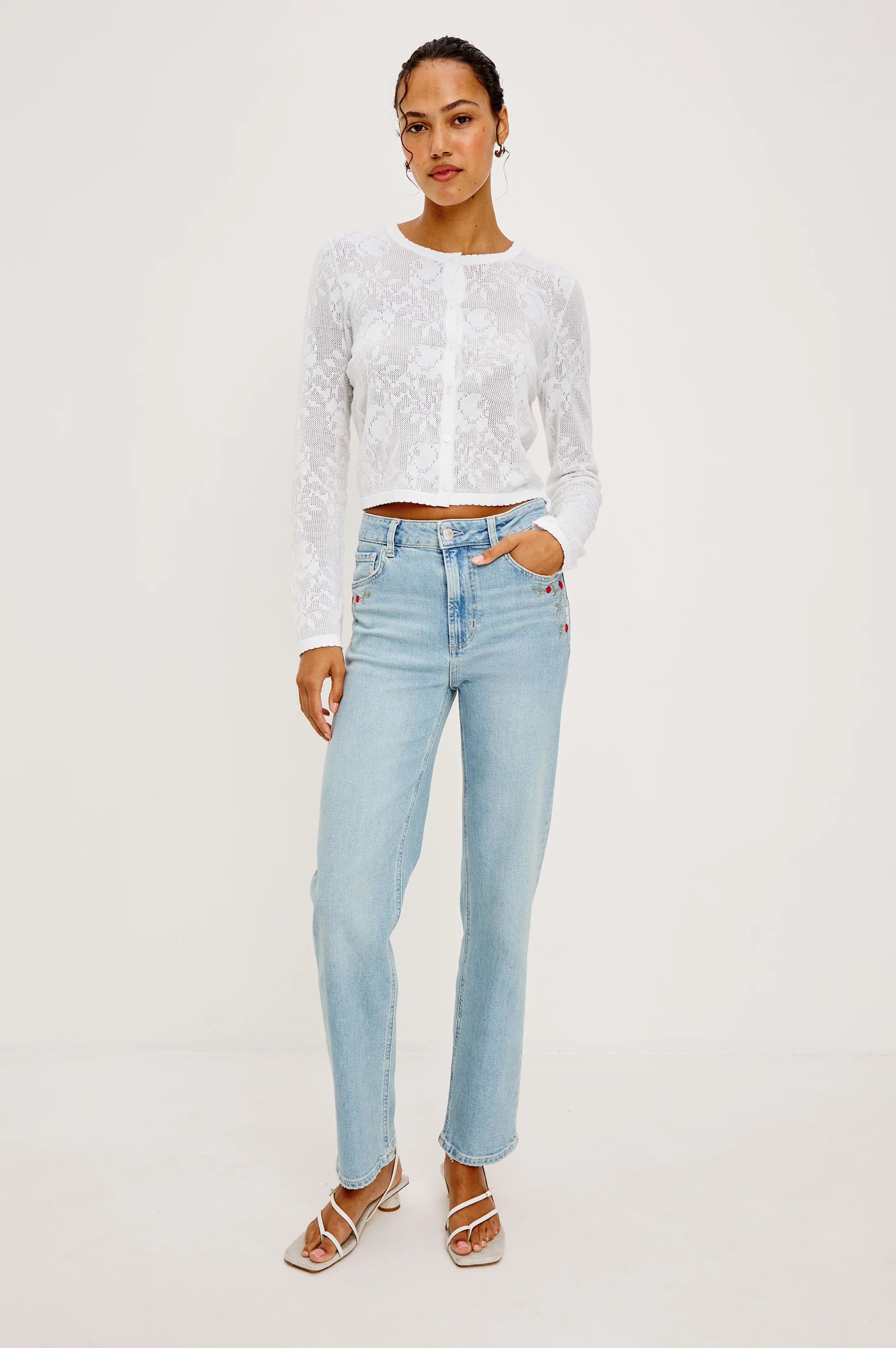 JULY CARDIGAN - WHITE - Image 4