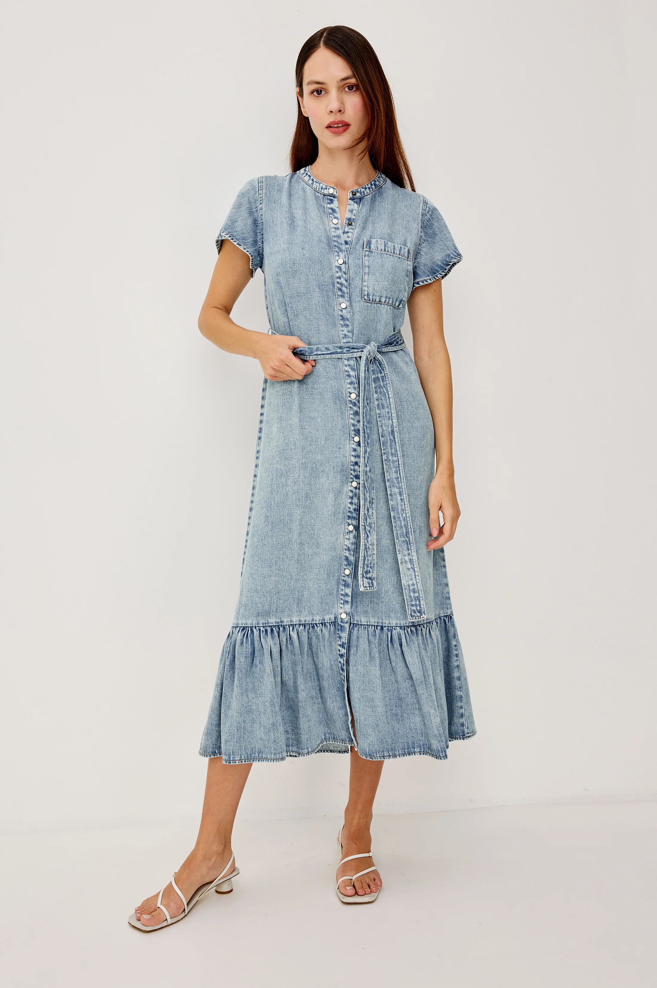 KAHLO DRESS - FADED INDIGO