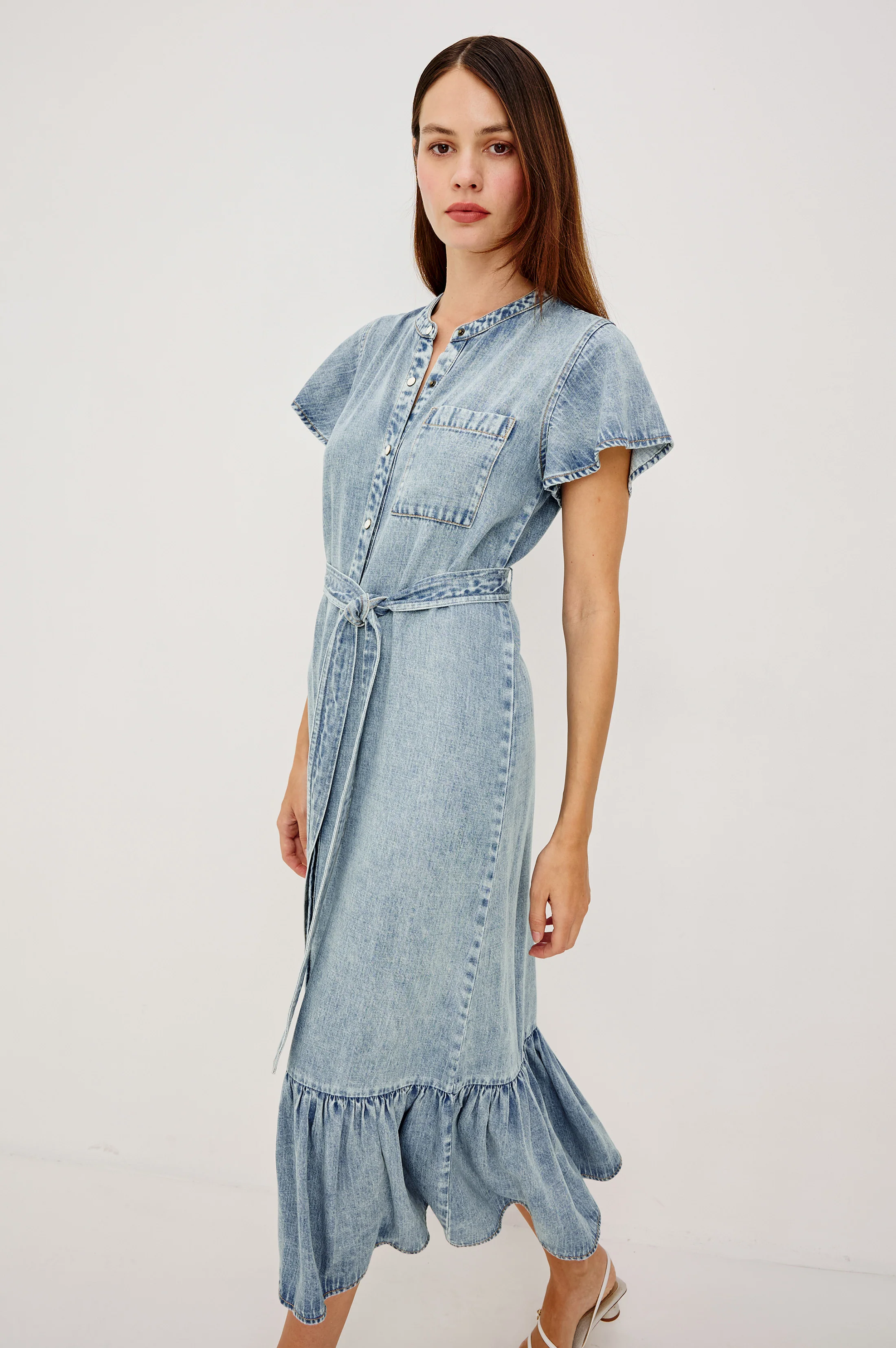 KAHLO DRESS - FADED INDIGO - Image 4