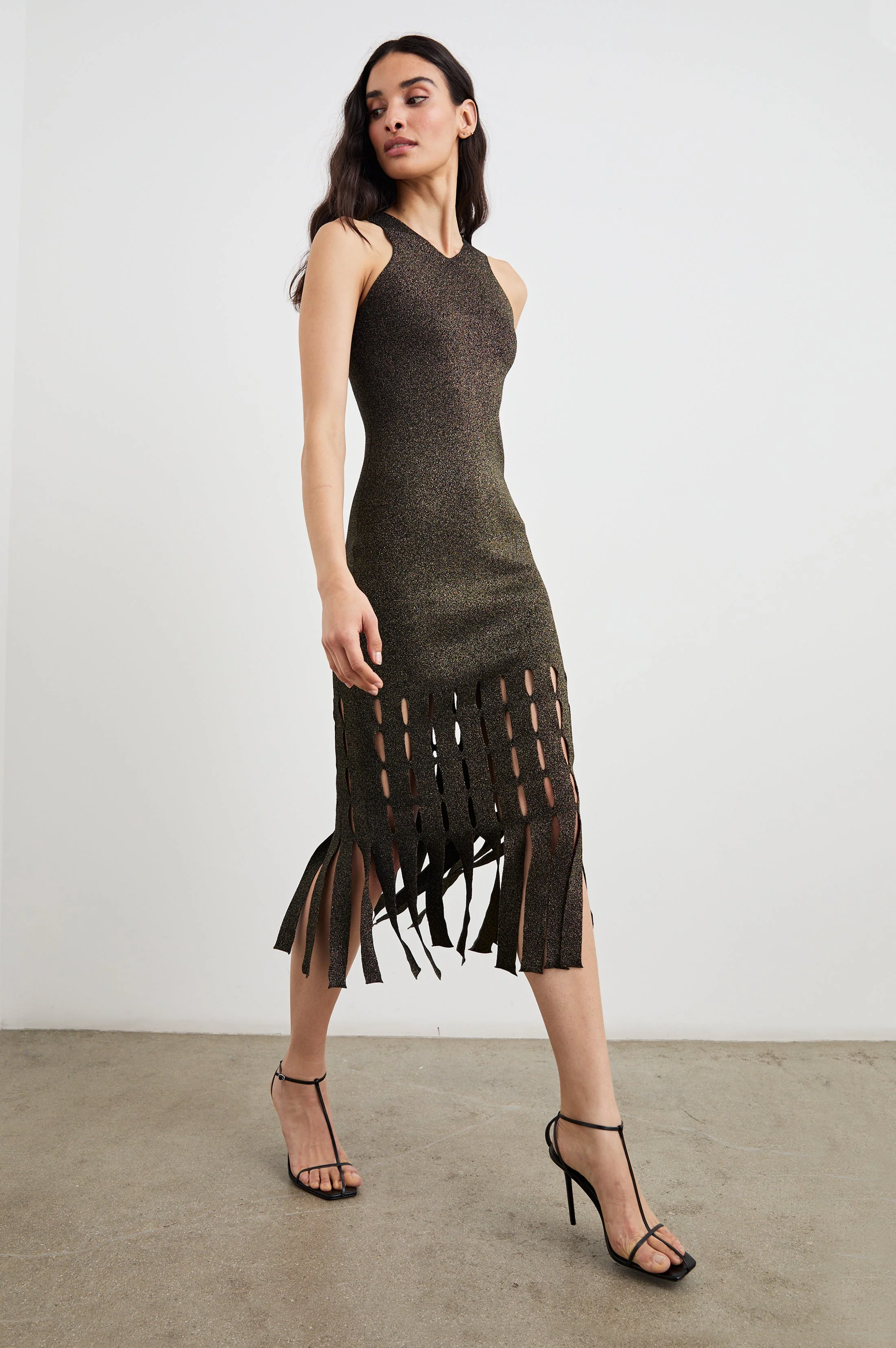 KAIA DRESS - GOLD LUREX - Image 3