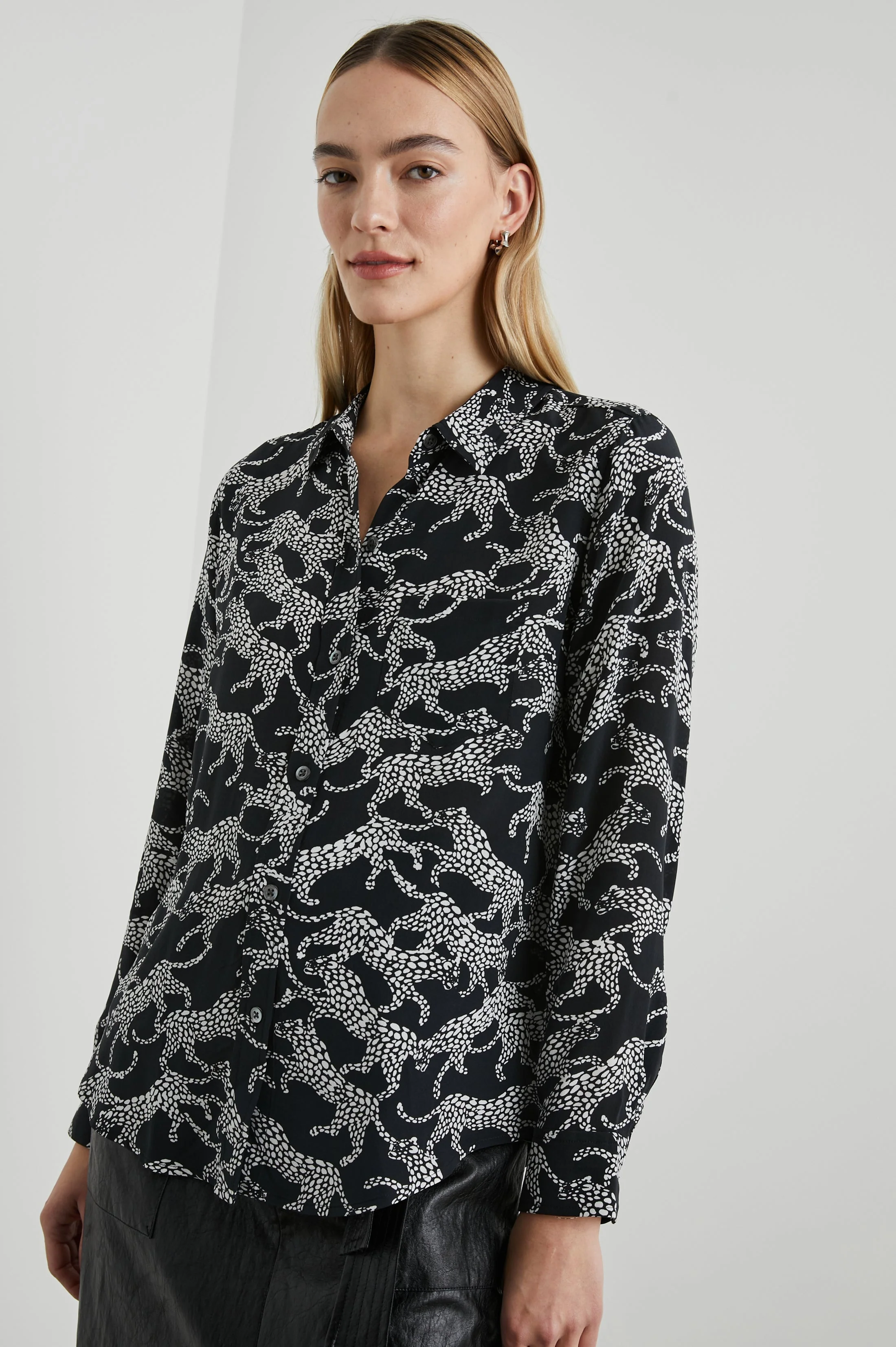KATE SHIRT - BLACK LYNX - Image 4