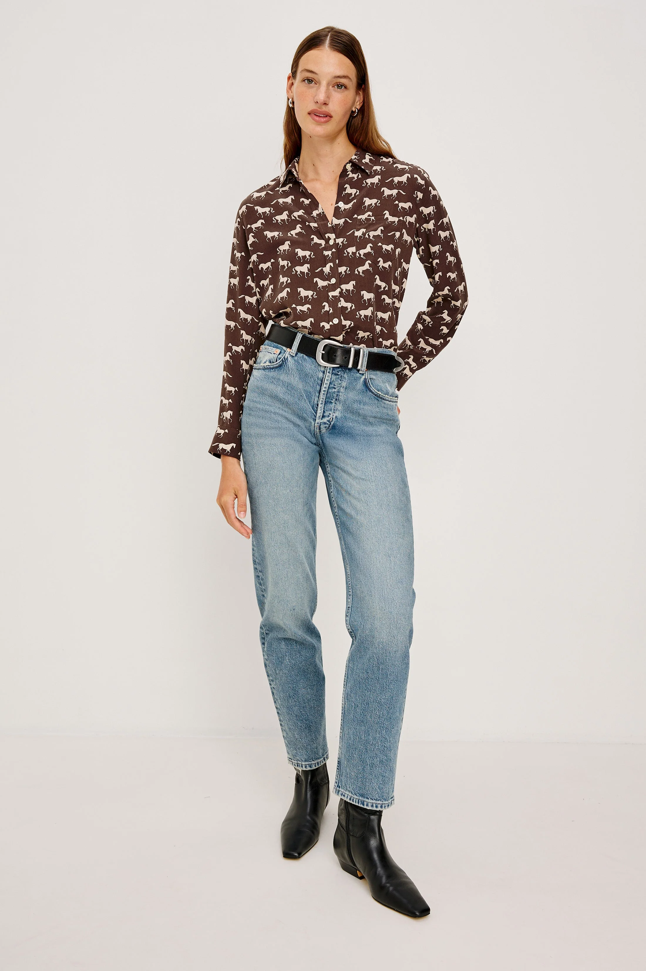 KATE SHIRT - IVORY HORSES - Image 3