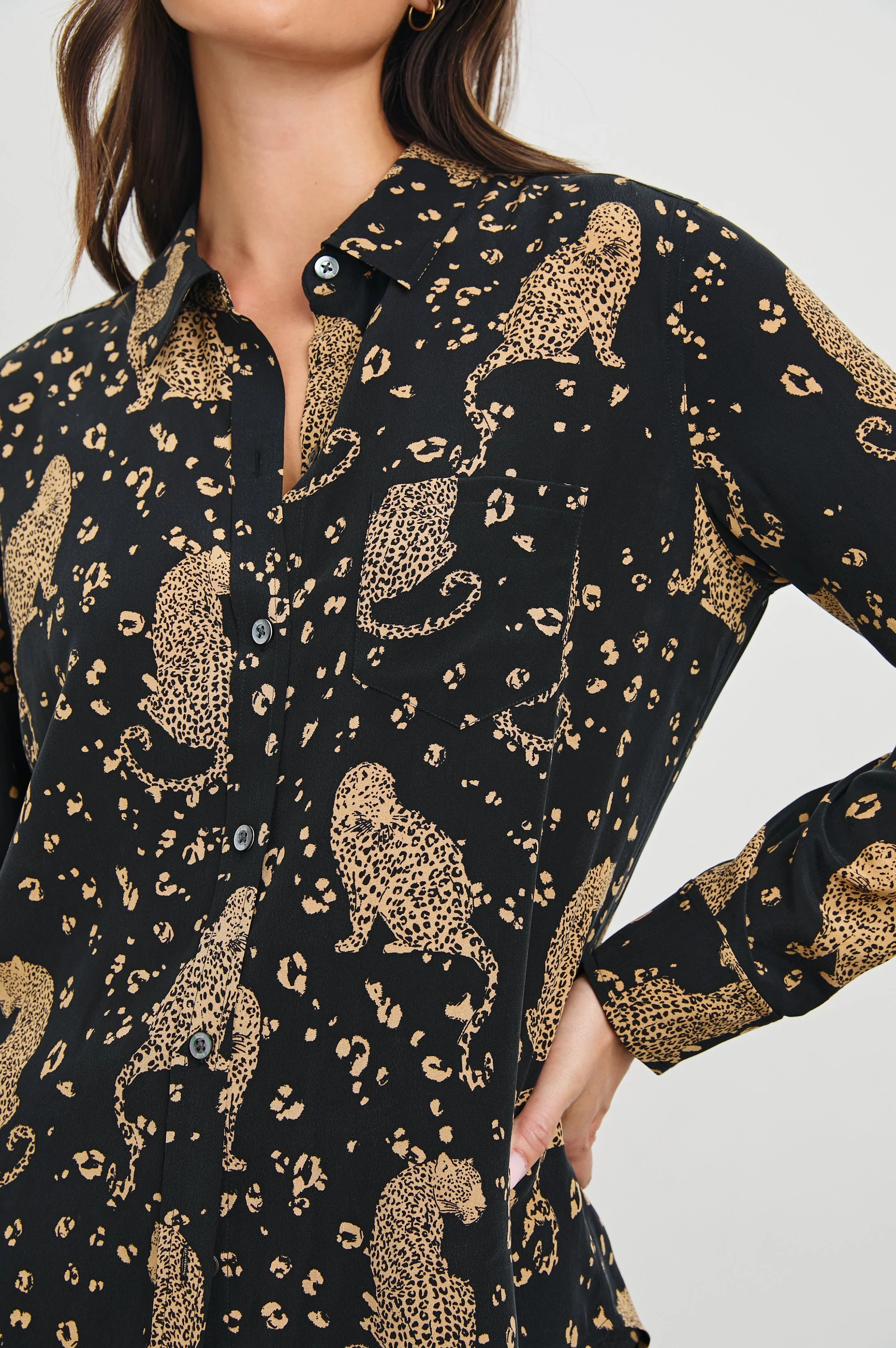 KATE SHIRT - NOIR LEOPARD - Image 2