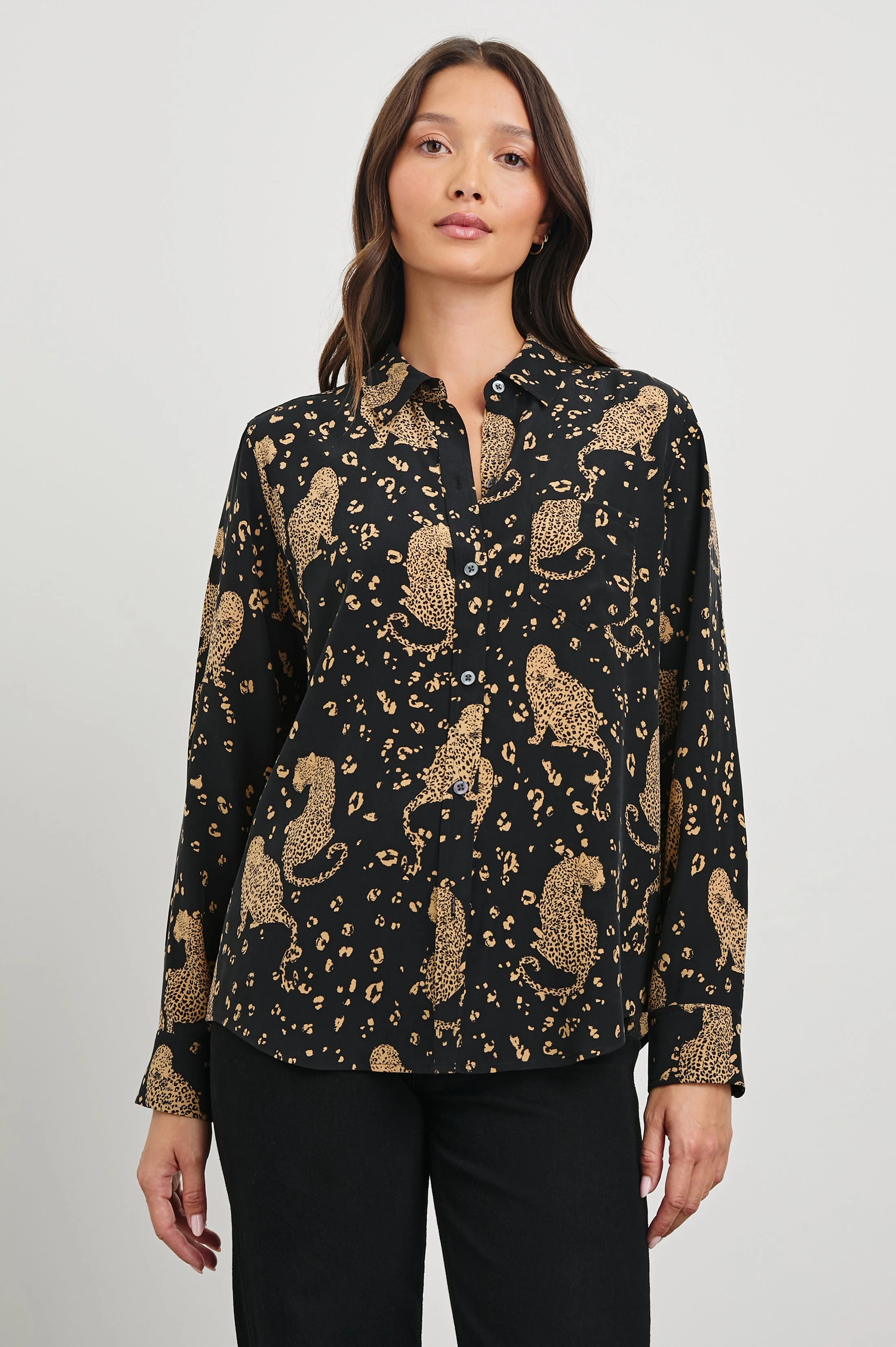 KATE SHIRT - NOIR LEOPARD - Image 3