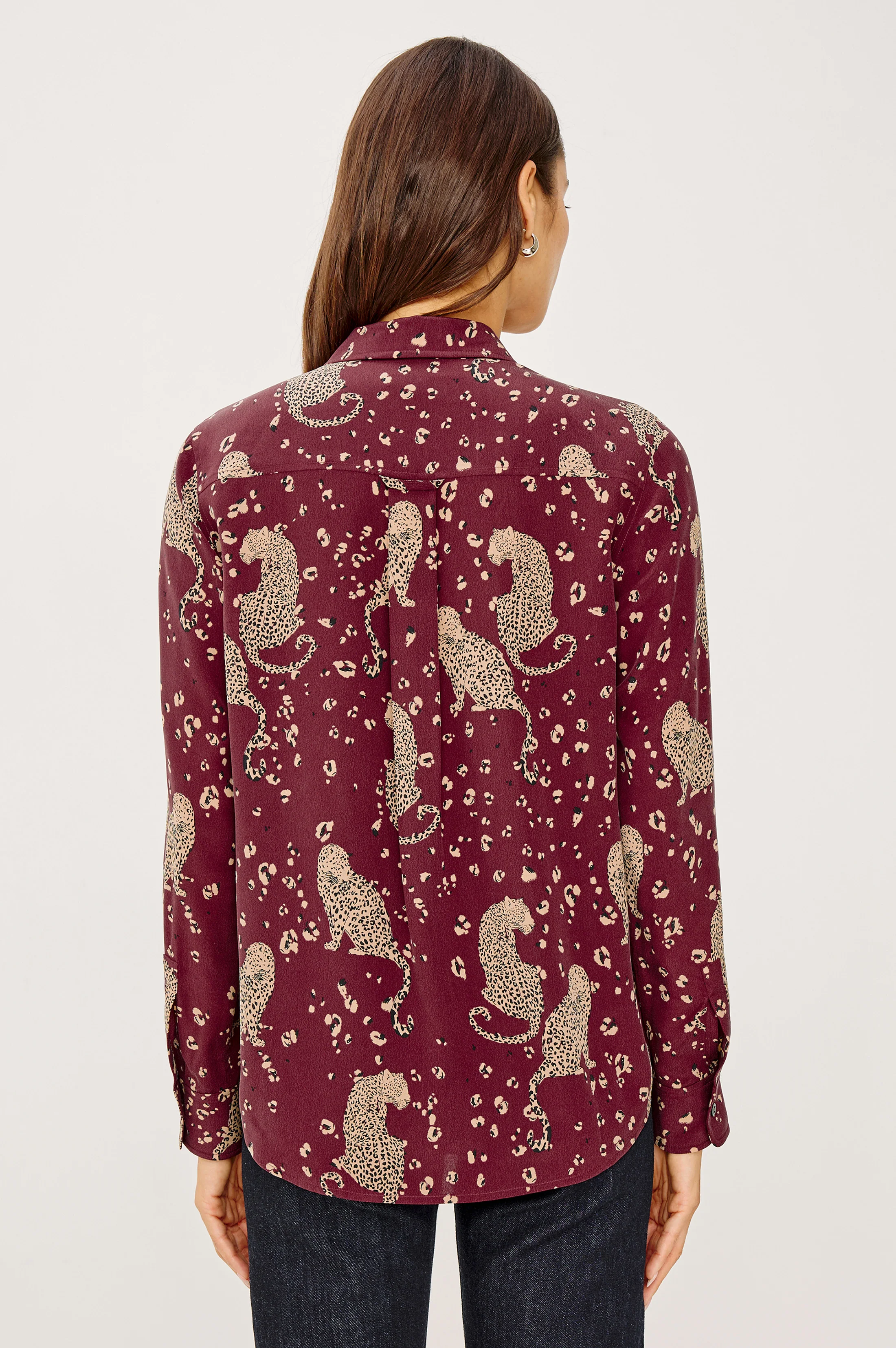 KATE SHIRT - OXBLOOD LEOPARD - Image 5
