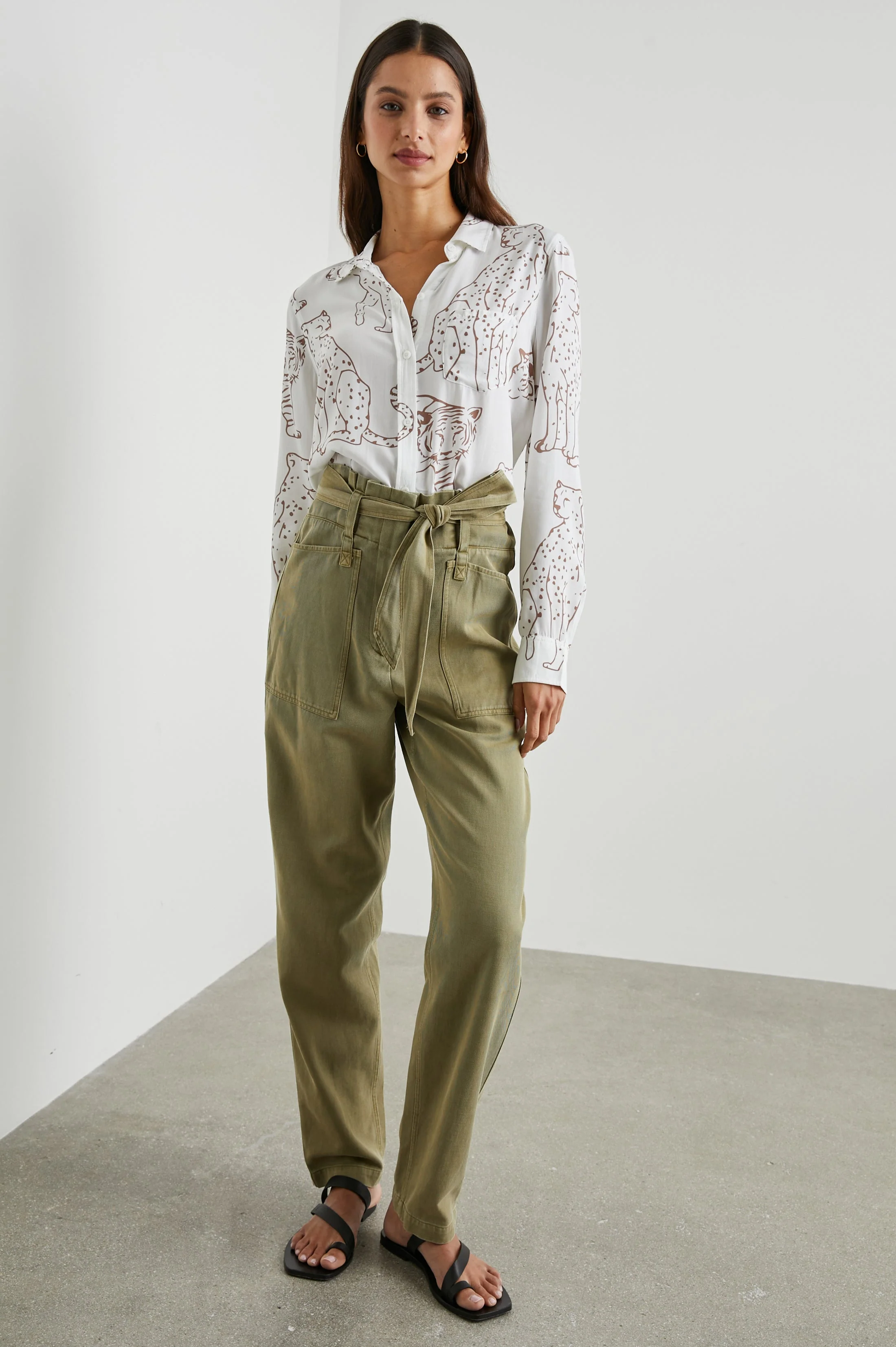 KATHRYN SHIRT - CAMEL JUNGLE CATS - Image 3