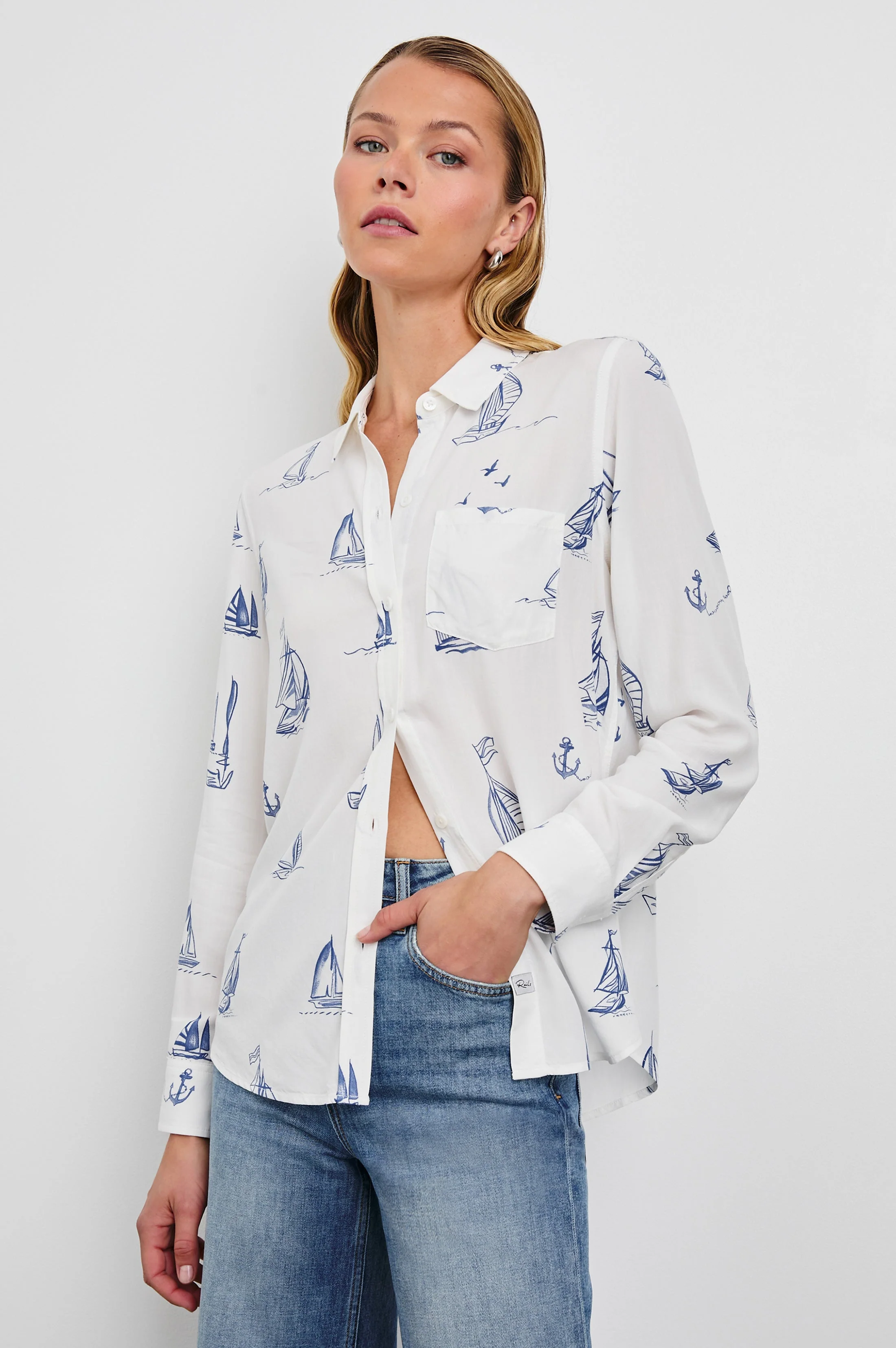 KATHRYN SHIRT - SAILBOATS