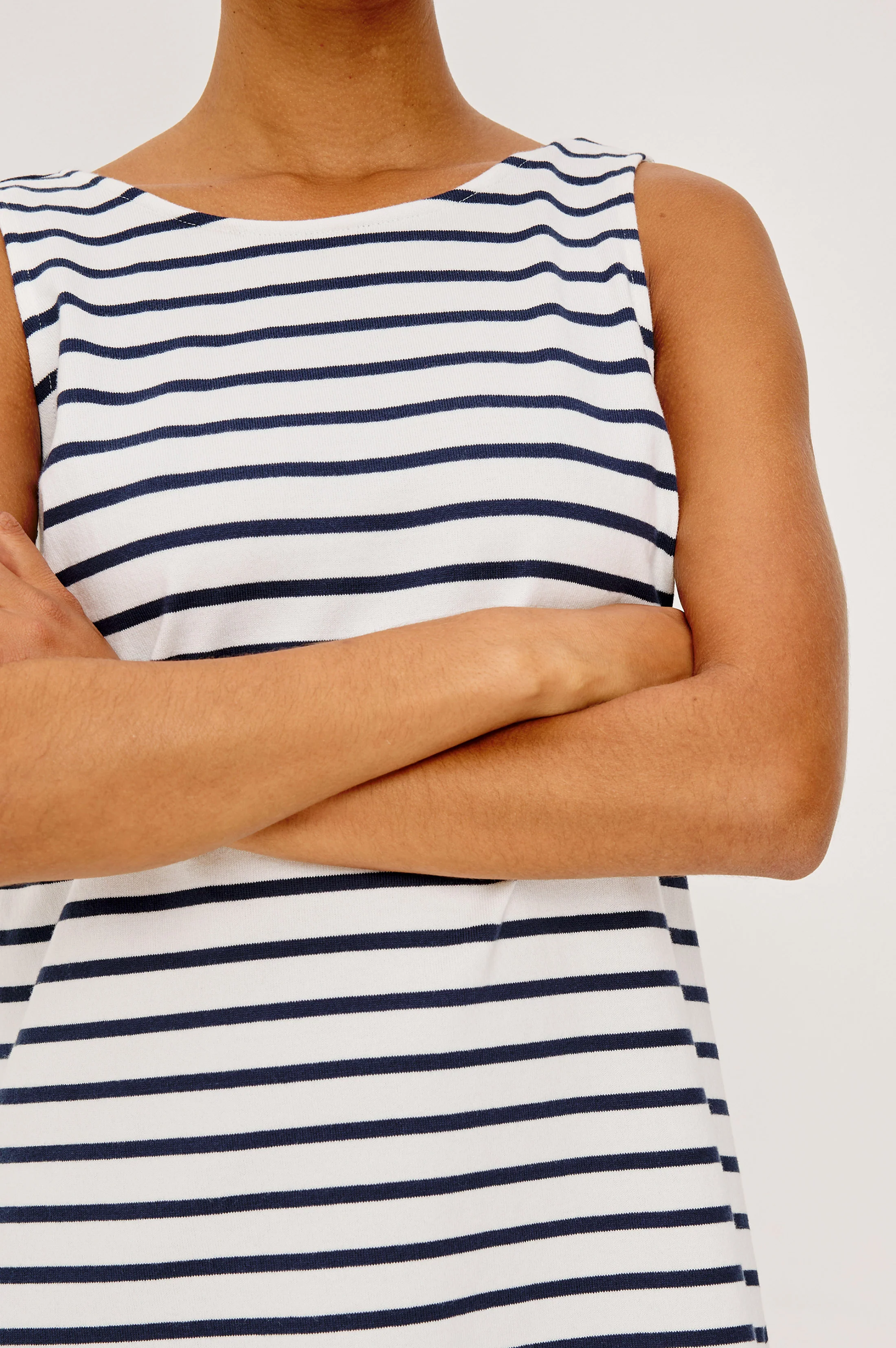 KAYLEE DRESS - IVORY NAVY STRIPE - Image 2
