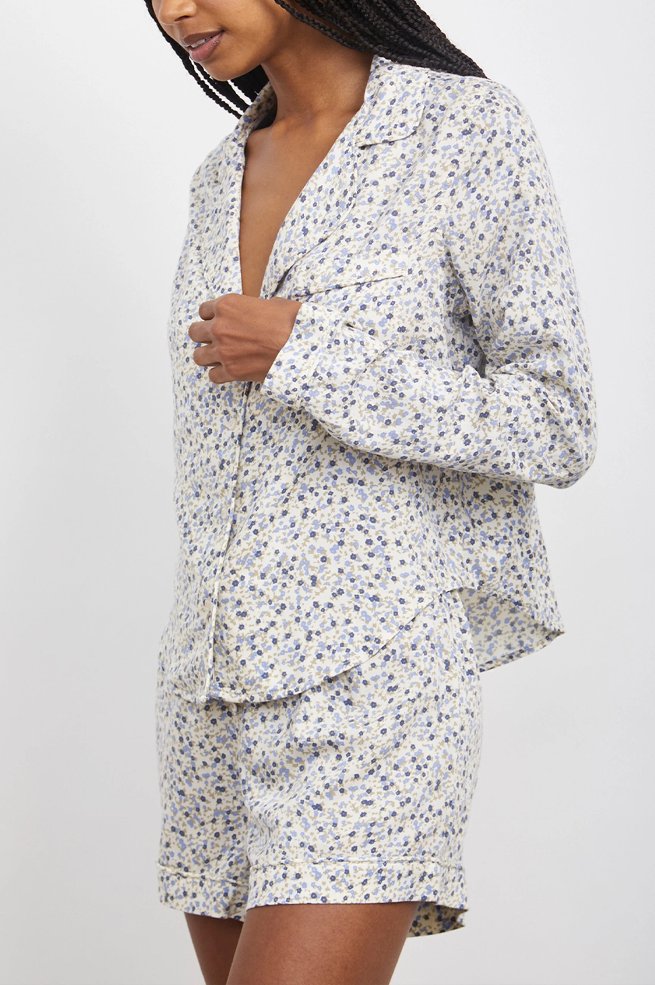 KELLEN PAJAMA SET - BLUE AZELEA - Image 3