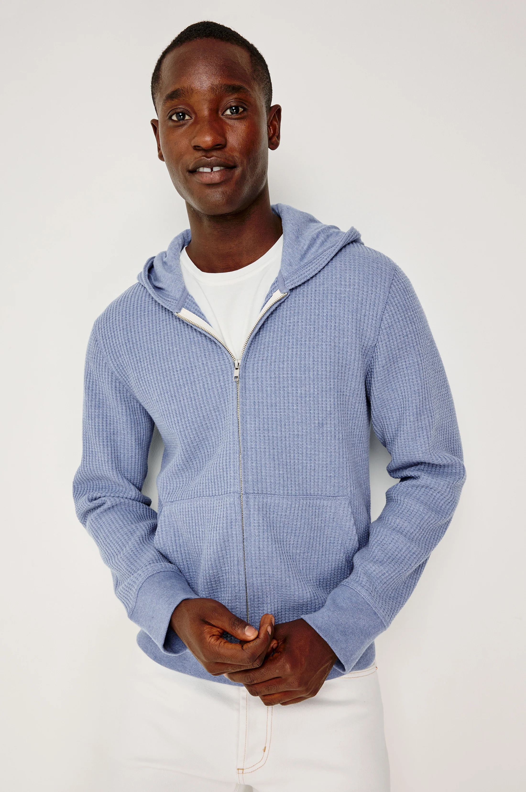KENTON HOODIE  - BLUE HEATHER