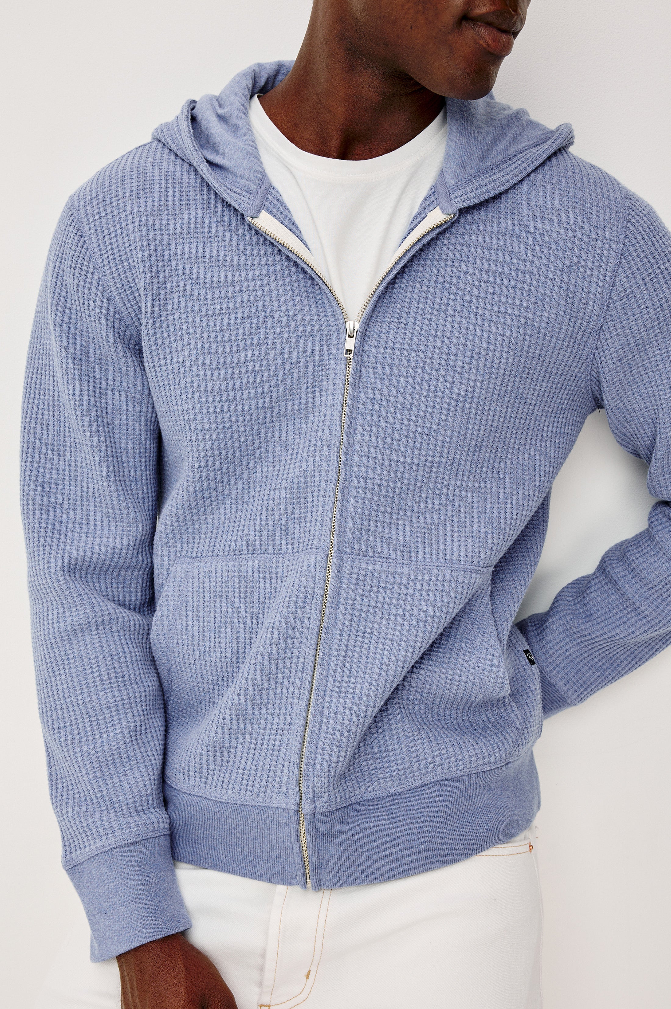 KENTON HOODIE  - BLUE HEATHER - Image 2