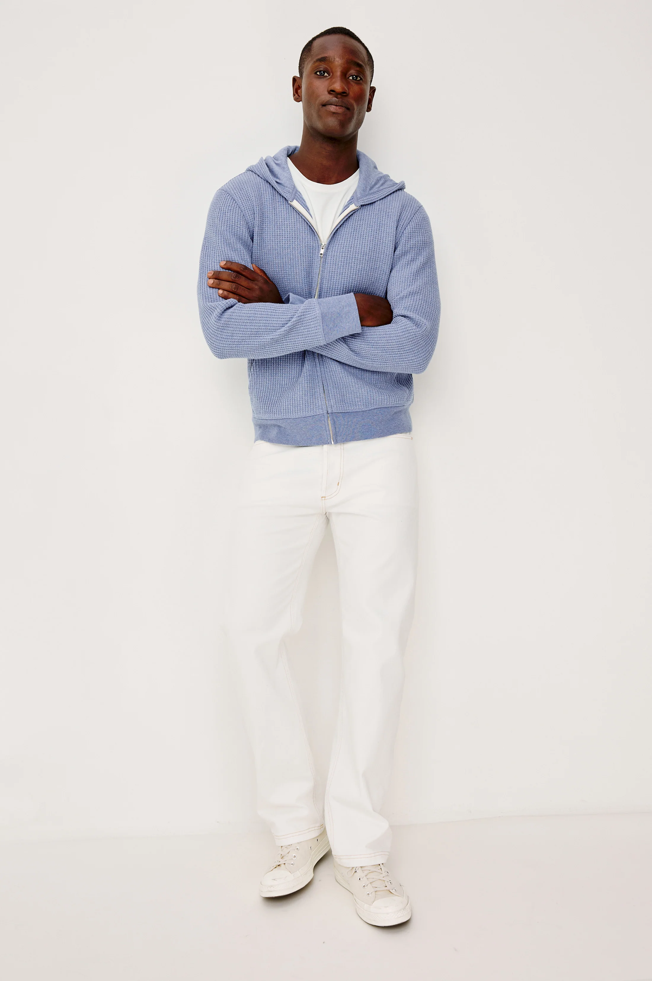 KENTON HOODIE  - BLUE HEATHER - Image 3